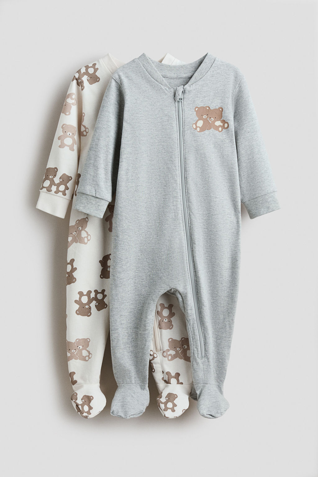 Pack de 2 pijamas enteros con cremallera