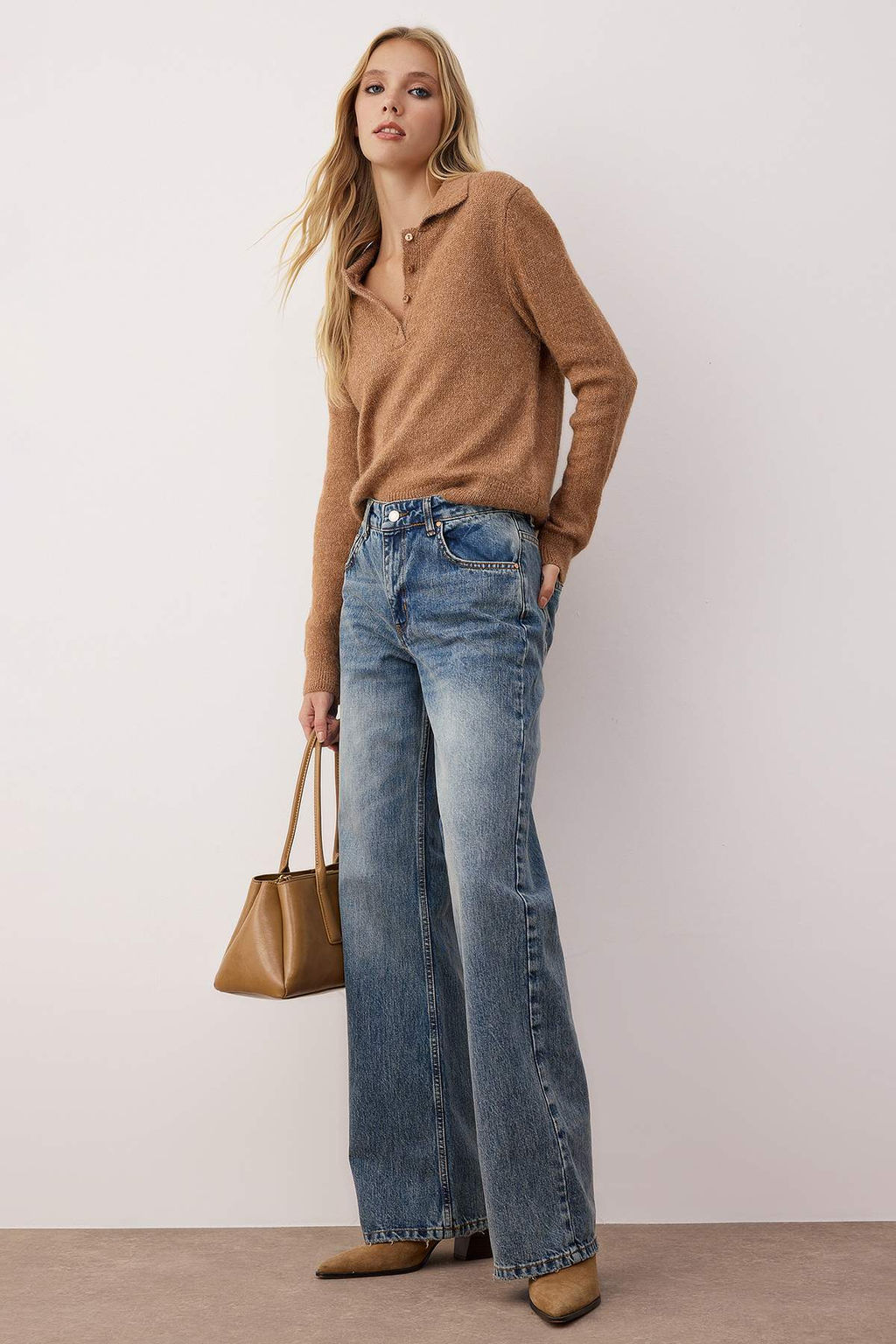 Mavi Normal Bel Genis Paca Wide Leg Jeans TWOAW26JE00076