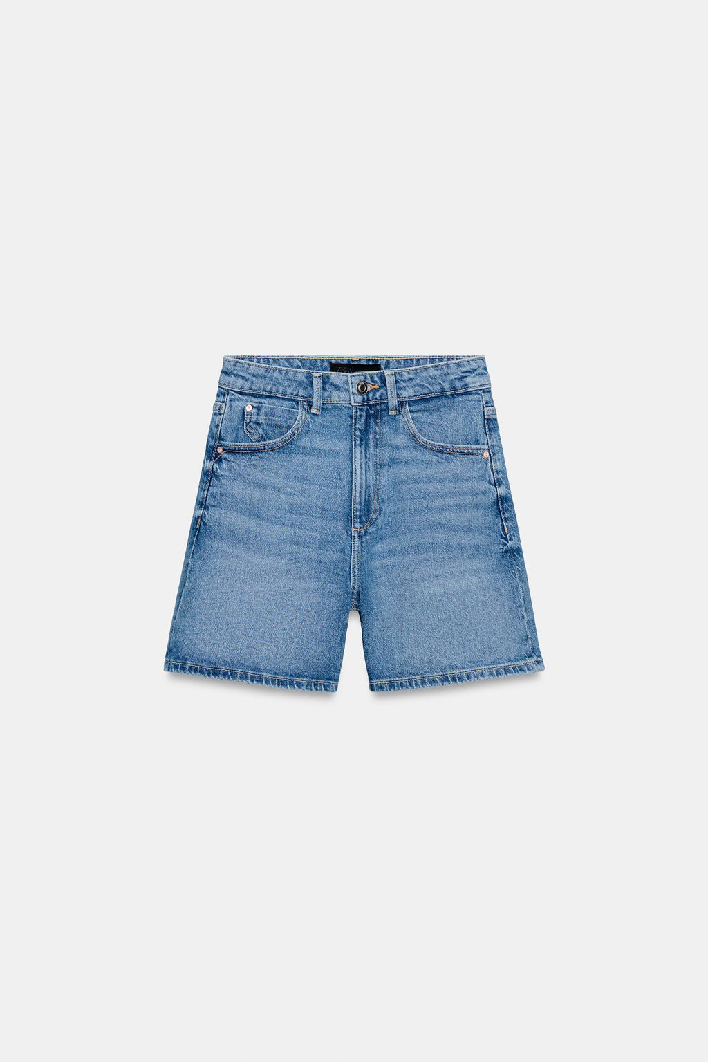SHORTS Z1975 MOM FIT / Azul medio - Zara фото 7