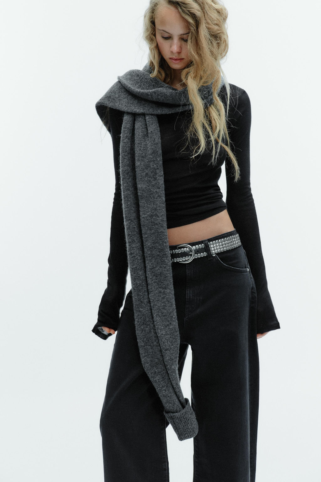 TRF MID-WAIST BAGGY FOLDED JEANS - Zara фото 2