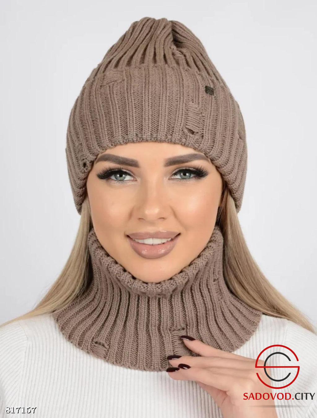 Шапка женская зимняя вязанная - Bruno фото 3