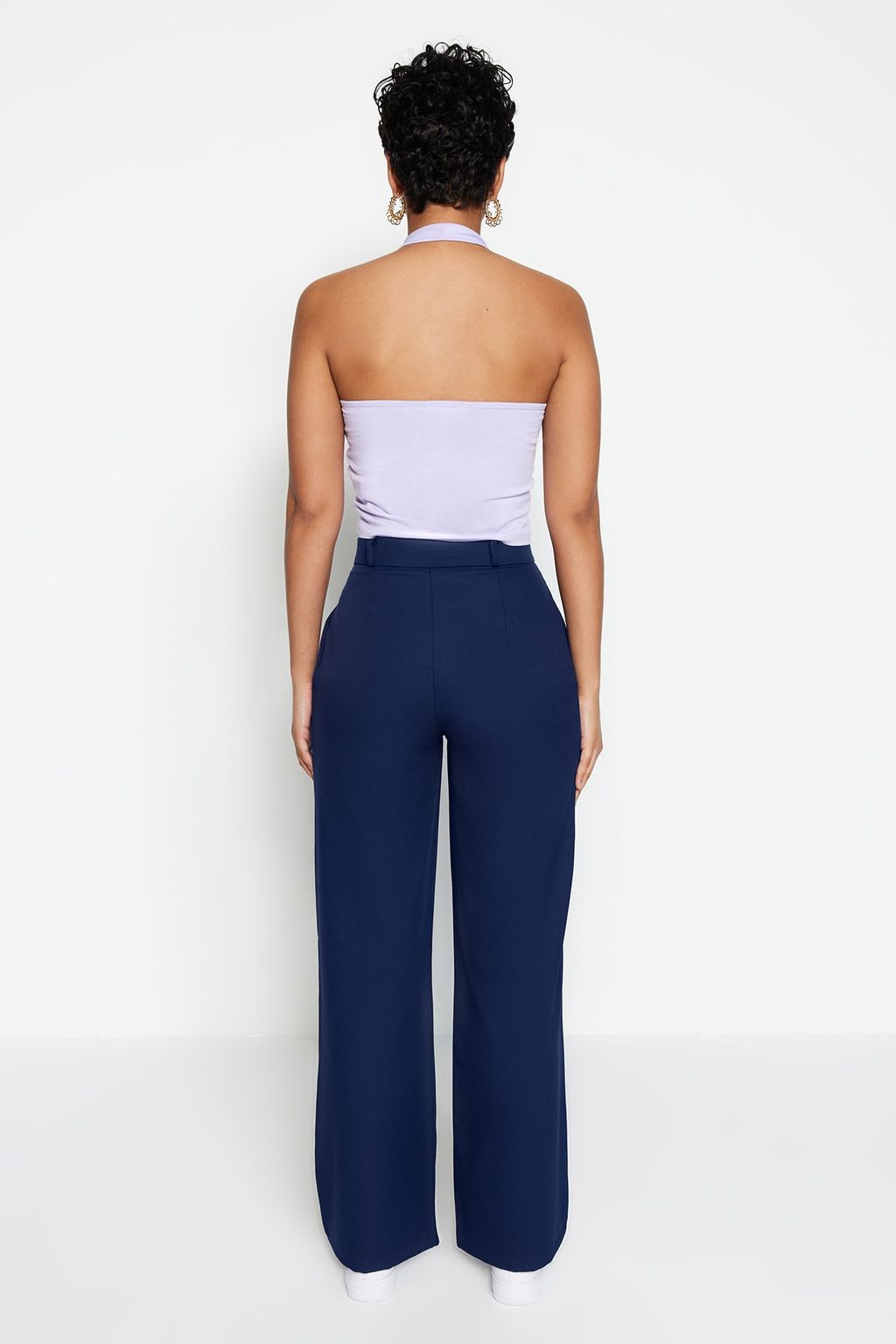Mavi Wide Leg/Genis Paca Dokuma Kumas Pantolon TWOAW22PL0263 Palazzo