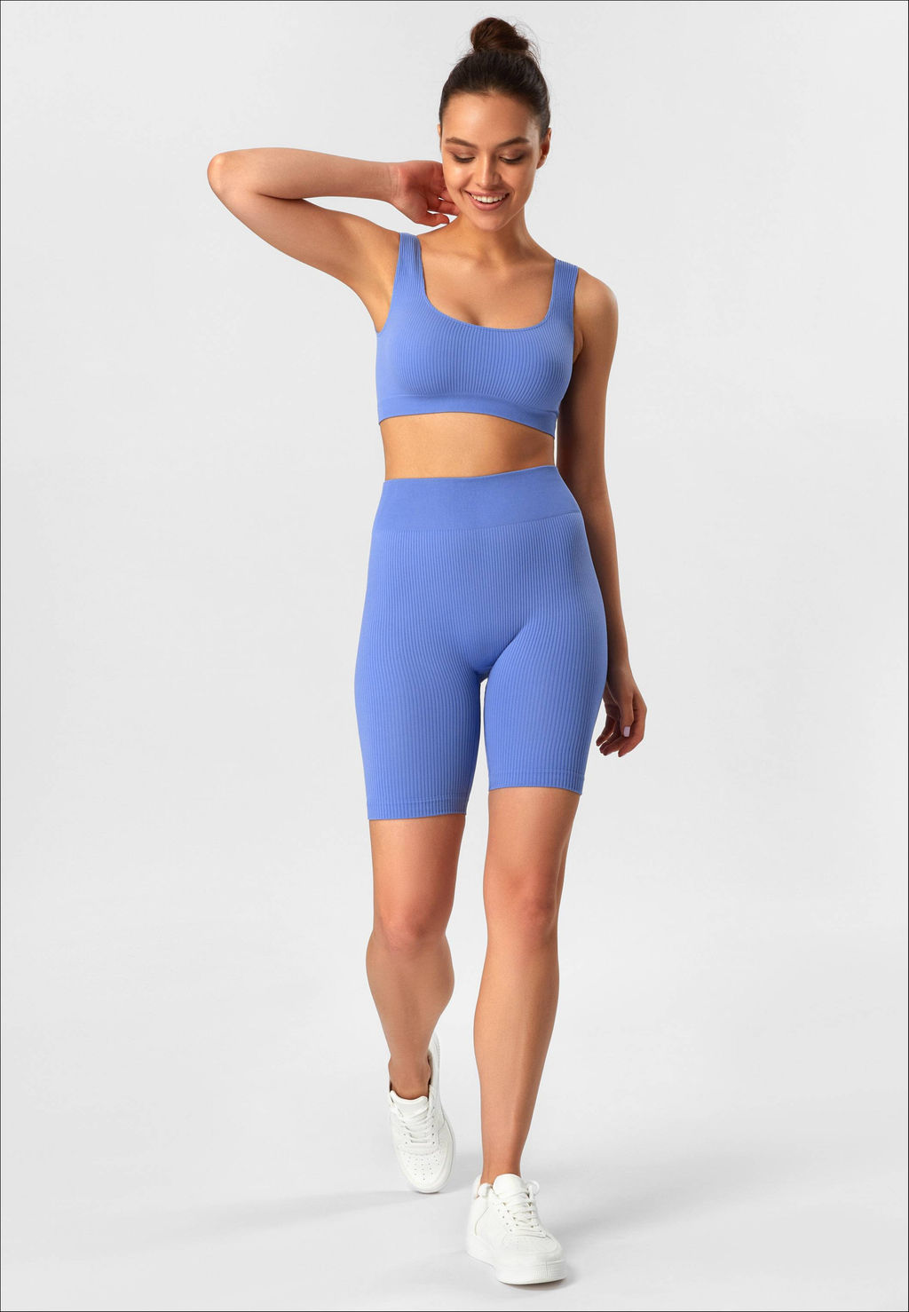 TEKSA Шорты женские высокая талия WHS 001 very peri very peri - Conte elegant фото 4