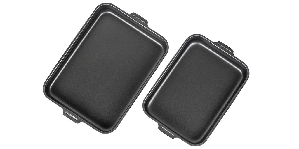 АП_AZURE (Сатин) Набор противней (230*300мм,270*352мм) б/кр 2 цел.руч, а/п синий арт.63026 Калитва