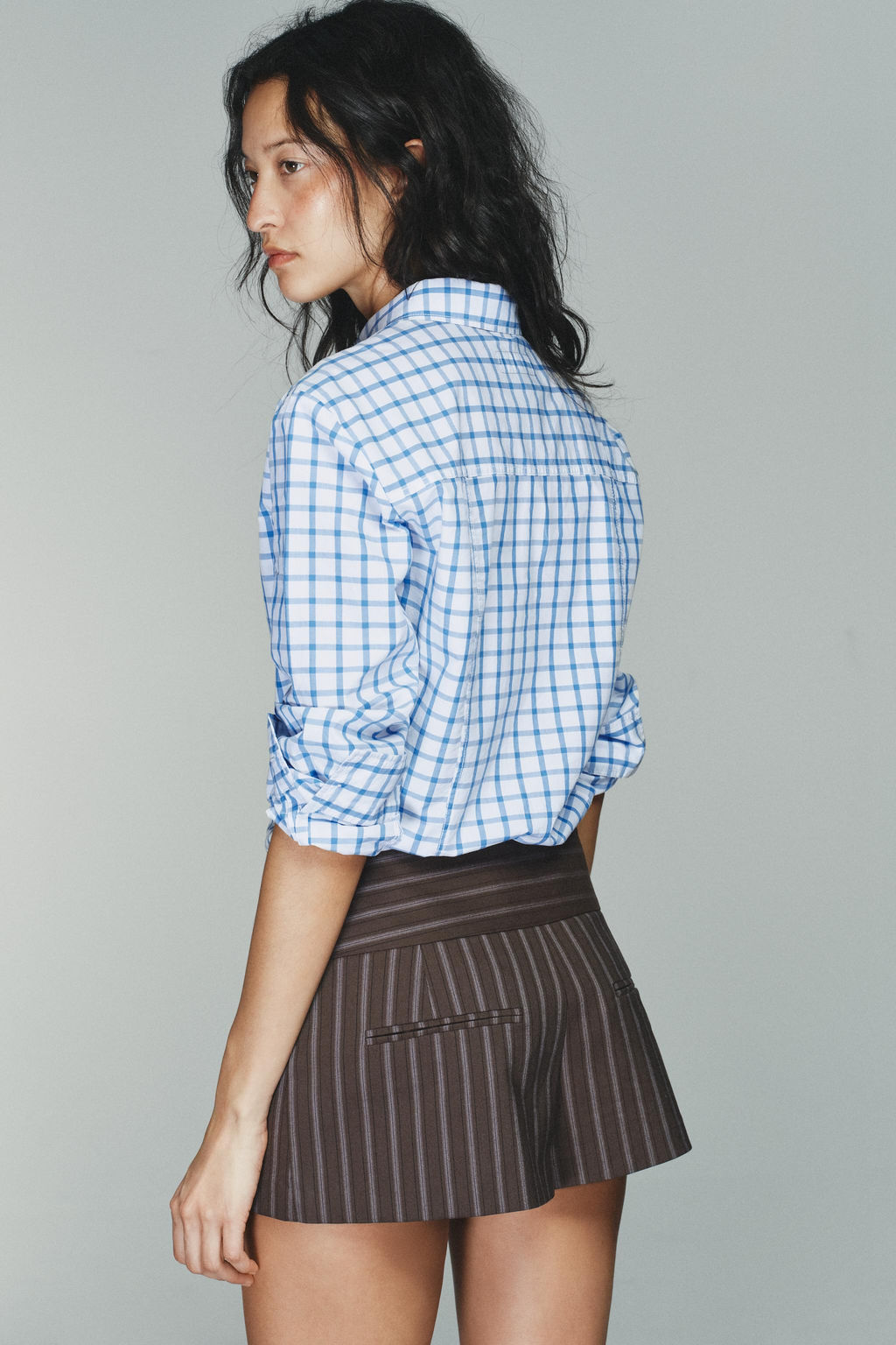CHECK POPLIN SHIRT - Zara фото 5