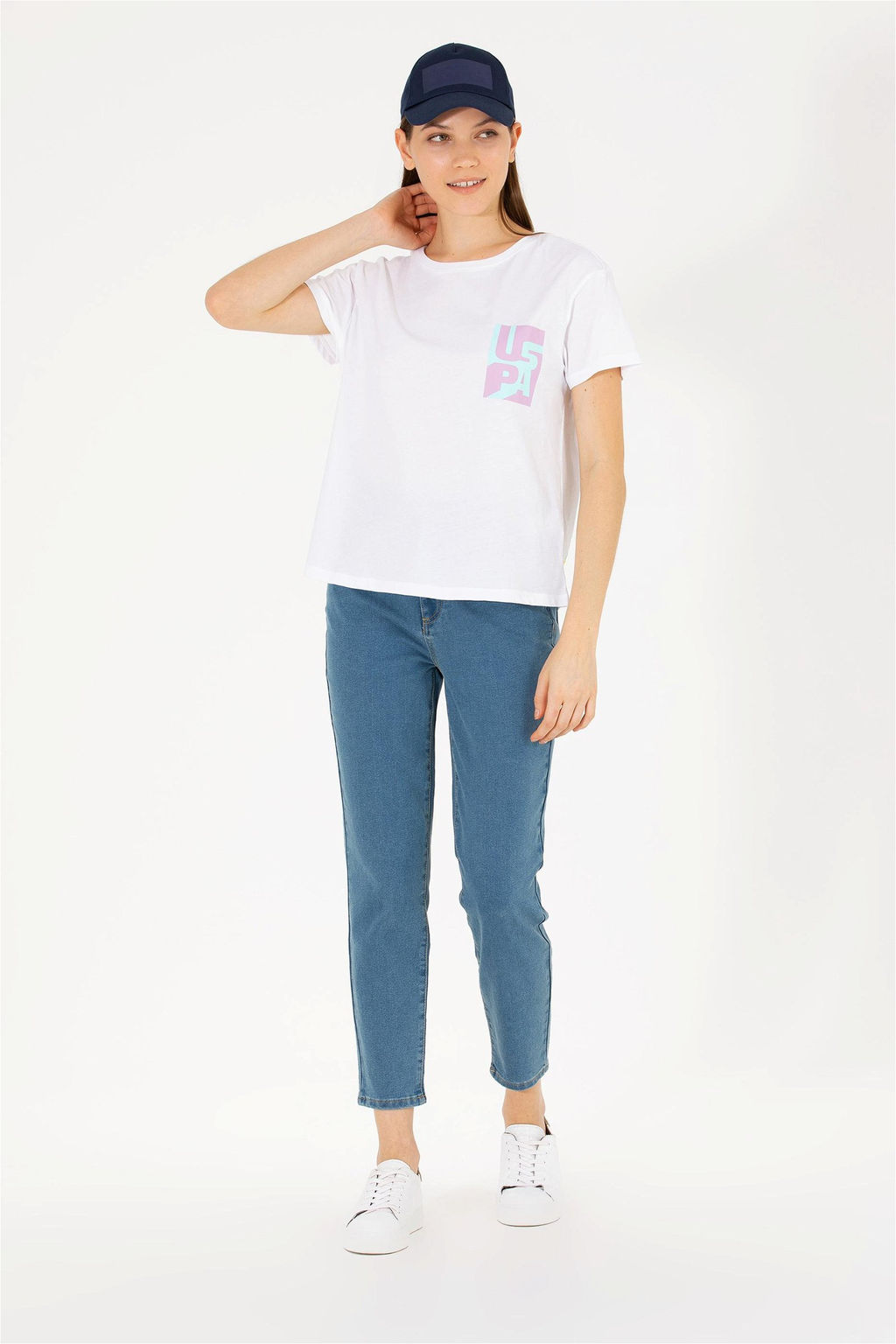 U. S. Polo Assn Женская белая футболка с круглым вырезом - U.s. polo assn фото 11