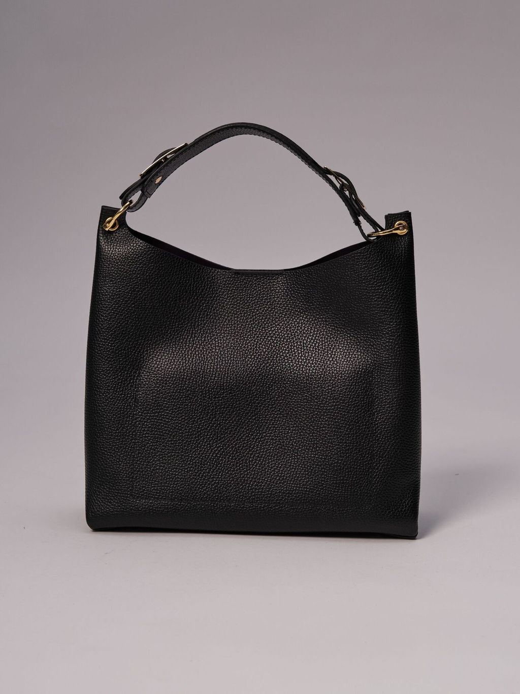 Сумка кожаная Deboro 30994 черный фиолет