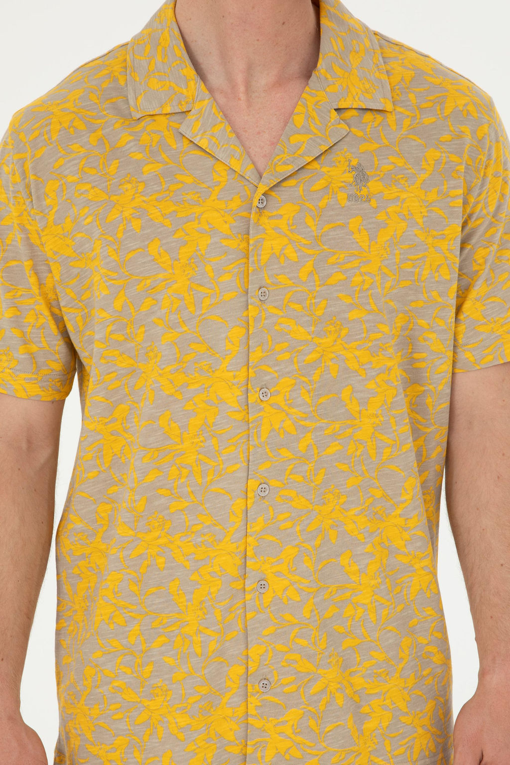 U. S. Polo Assn / Мужская футболка светло-хаки - U.s. polo assn фото 13