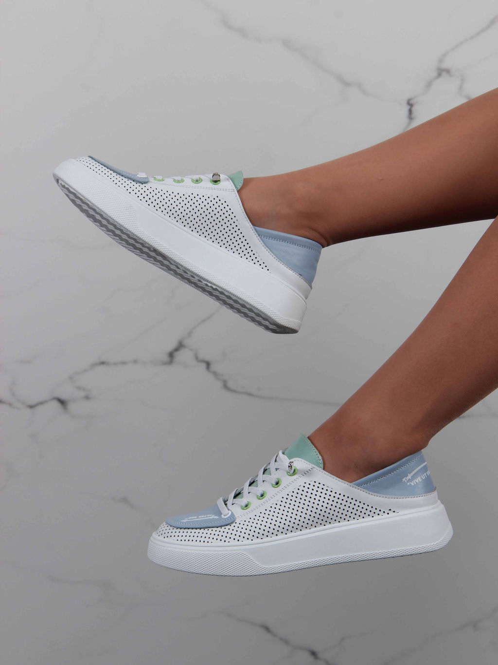 Кеды EDART 163.P.LusiR2 w.Белый-голубой-мята - Ed'art фото 11