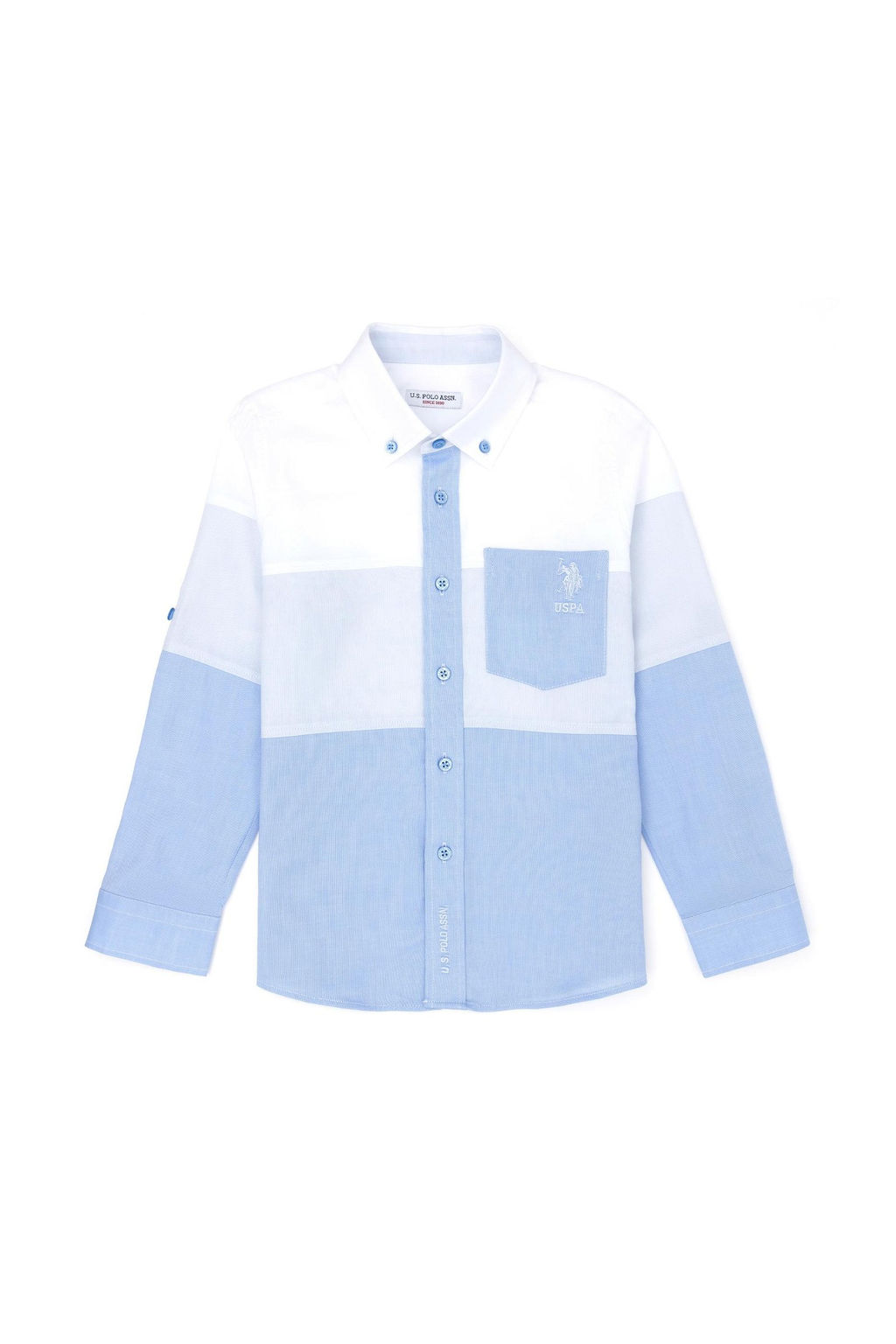 U. S. Polo Assn Синяя рубашка с длинным рукавом для мальчика - U.s. polo assn фото 2