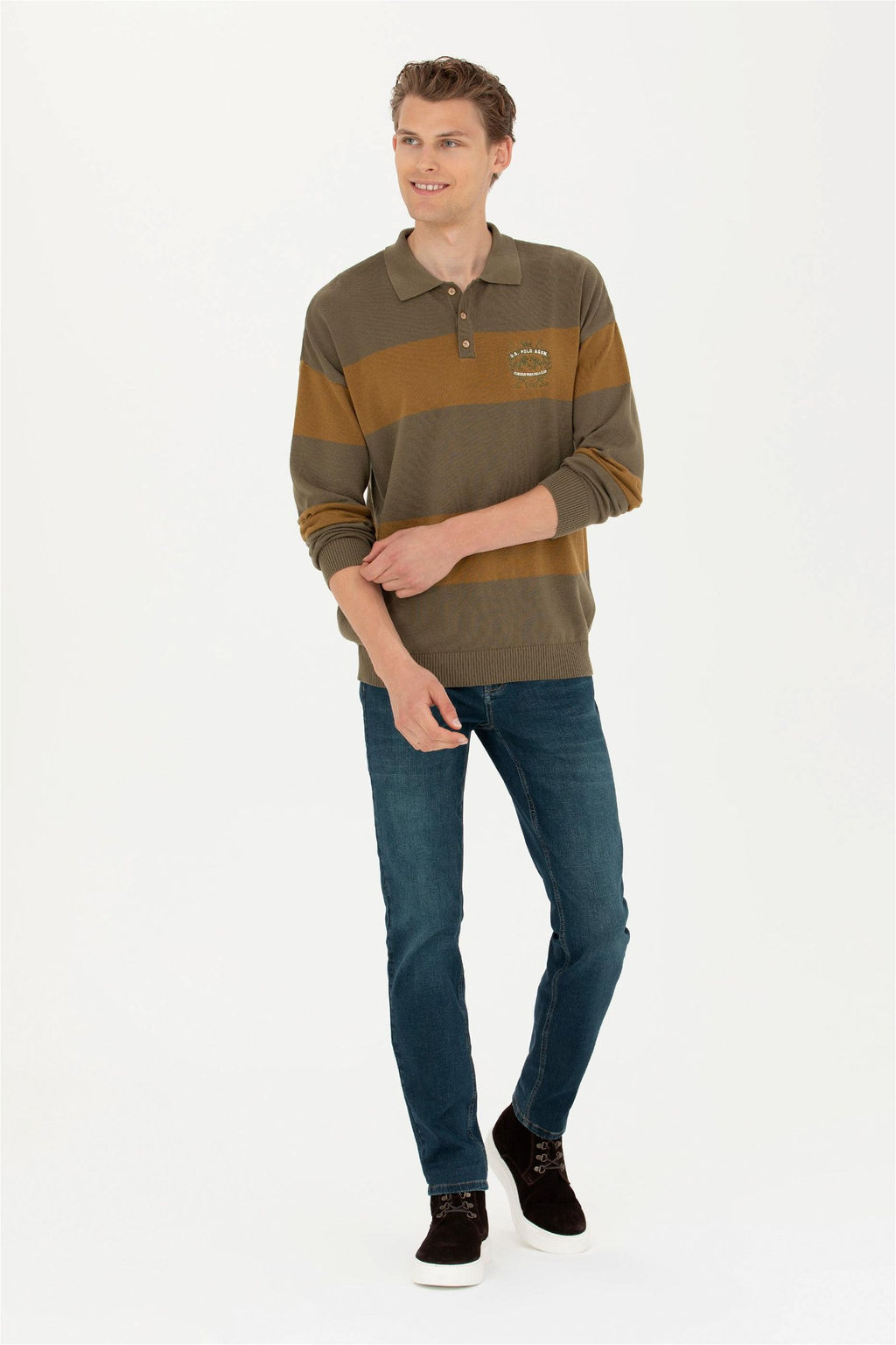 Мужской свитер цвета хаки - U.s. polo assn фото 11