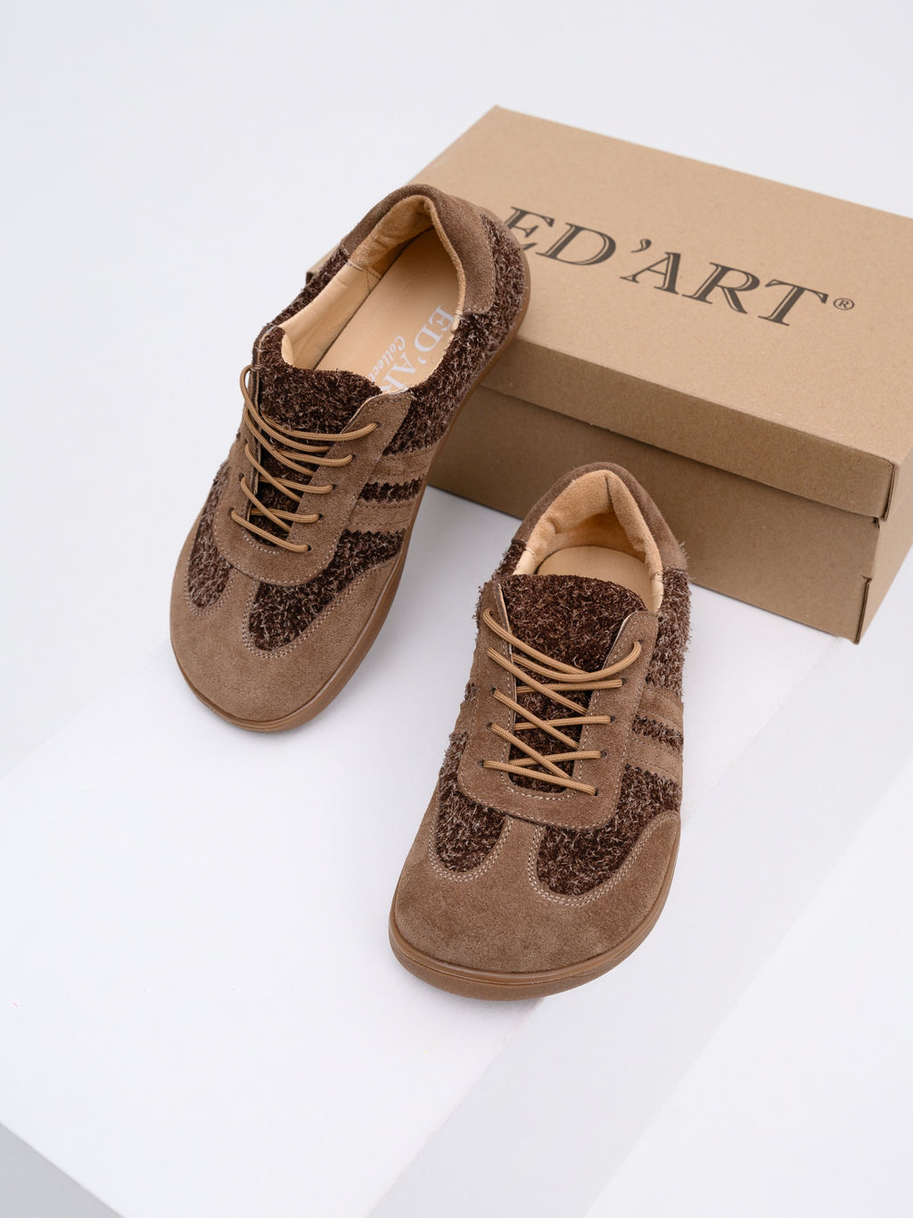 Кеды босоногие натуральная замша коричневые 184.natabr.Серо-коричневая замша+коричневый джангл/Кожа