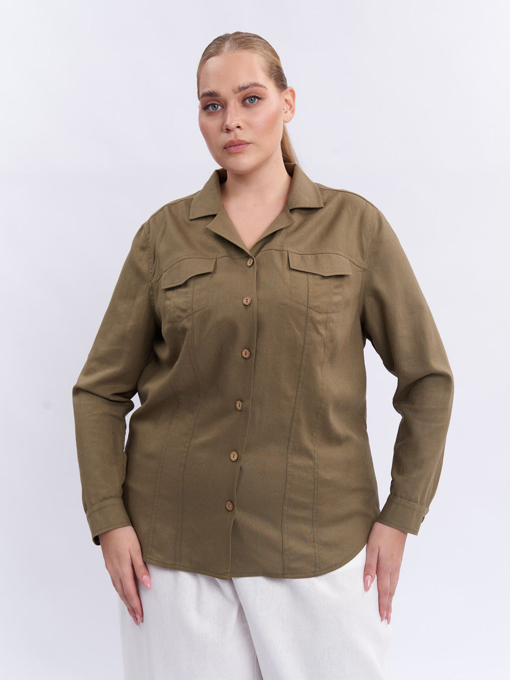 Рубашка льняная BL59152TBK58