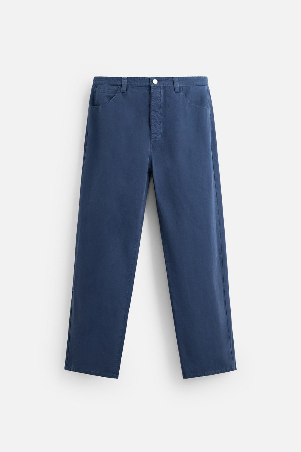 WASHED STRAIGHT-LEG TROUSERS - Zara фото 7