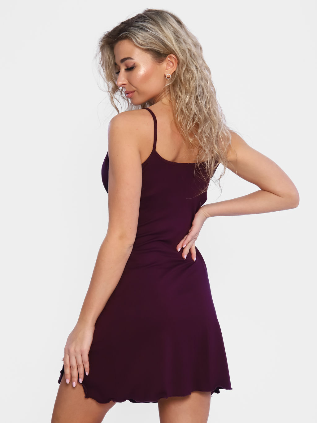 Ночная сорочка АССОЛЬ 58-60 премиум (темно лиловый №4/2) - Ивановская трикотажная компания фото 7