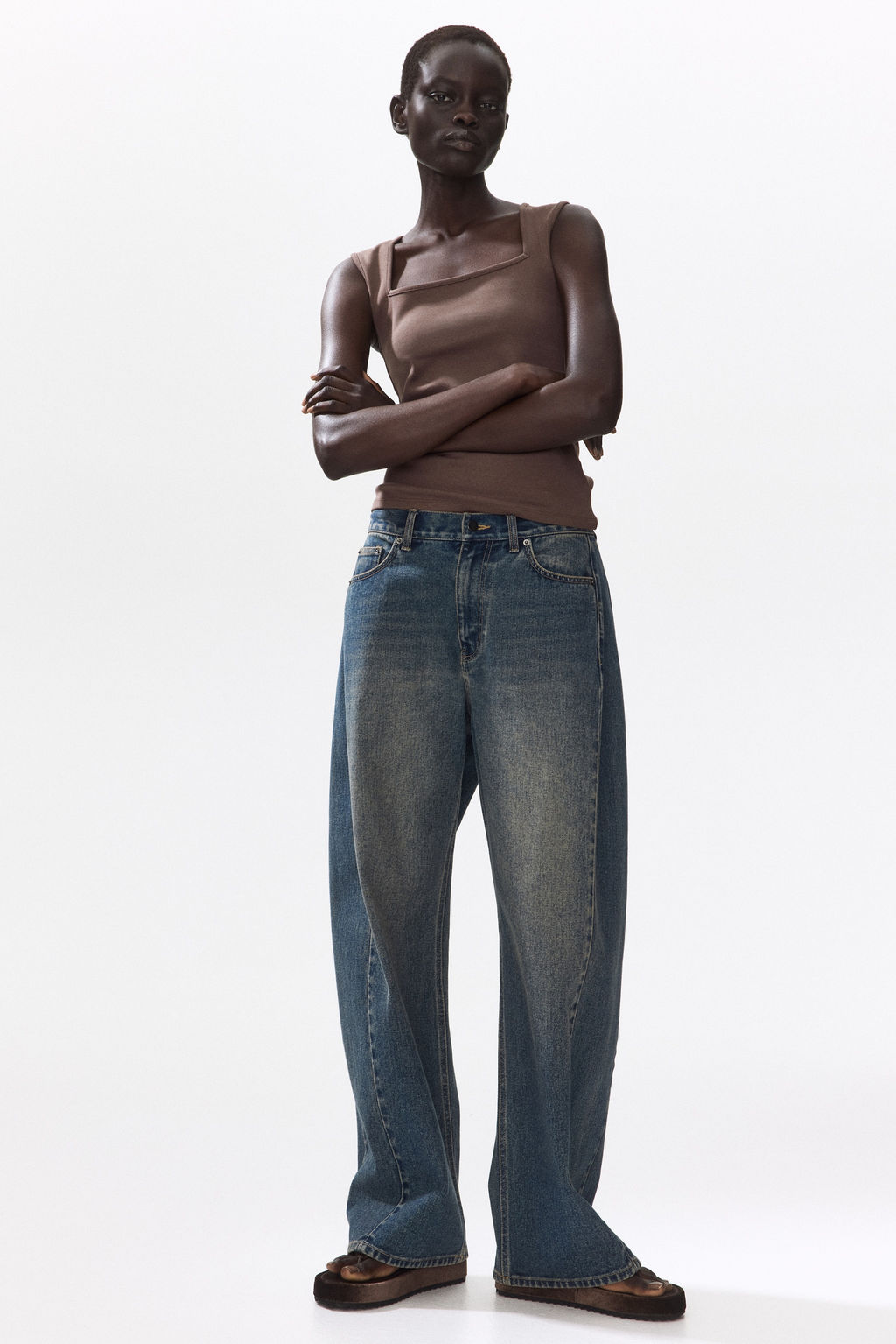 Top de canal? con escote cuadrado - H&m фото 8