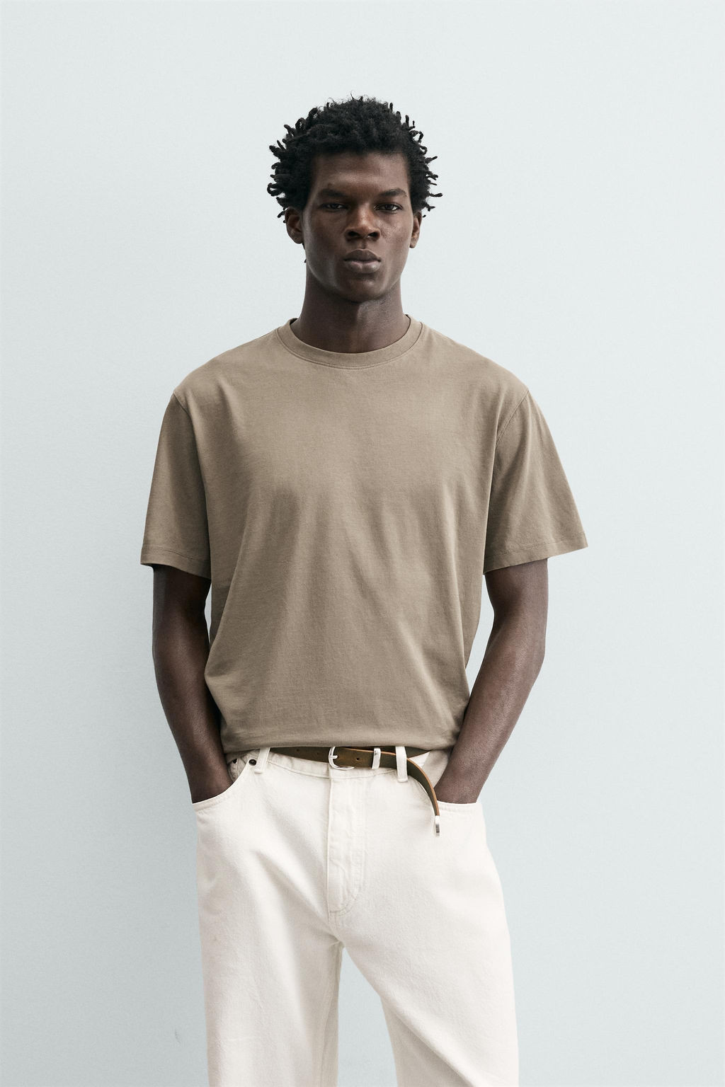 CAMISETA MEDIUM WEIGHT REGULAR FIT ORIGINS / Gris topo - Zara фото 10