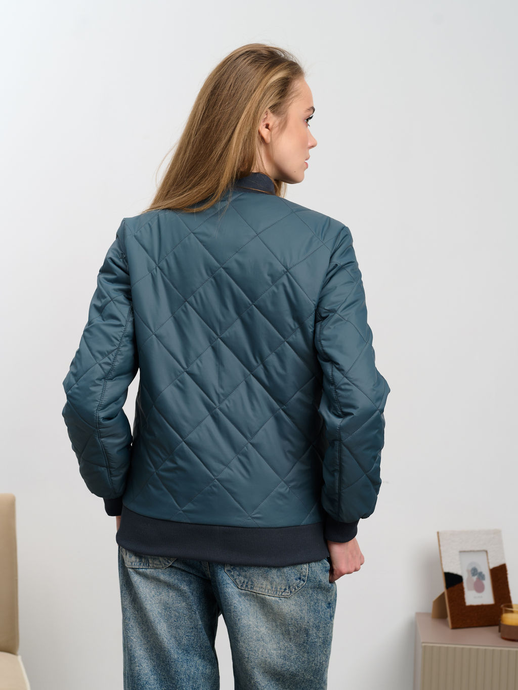 Женский бомбер "ED-06" серый