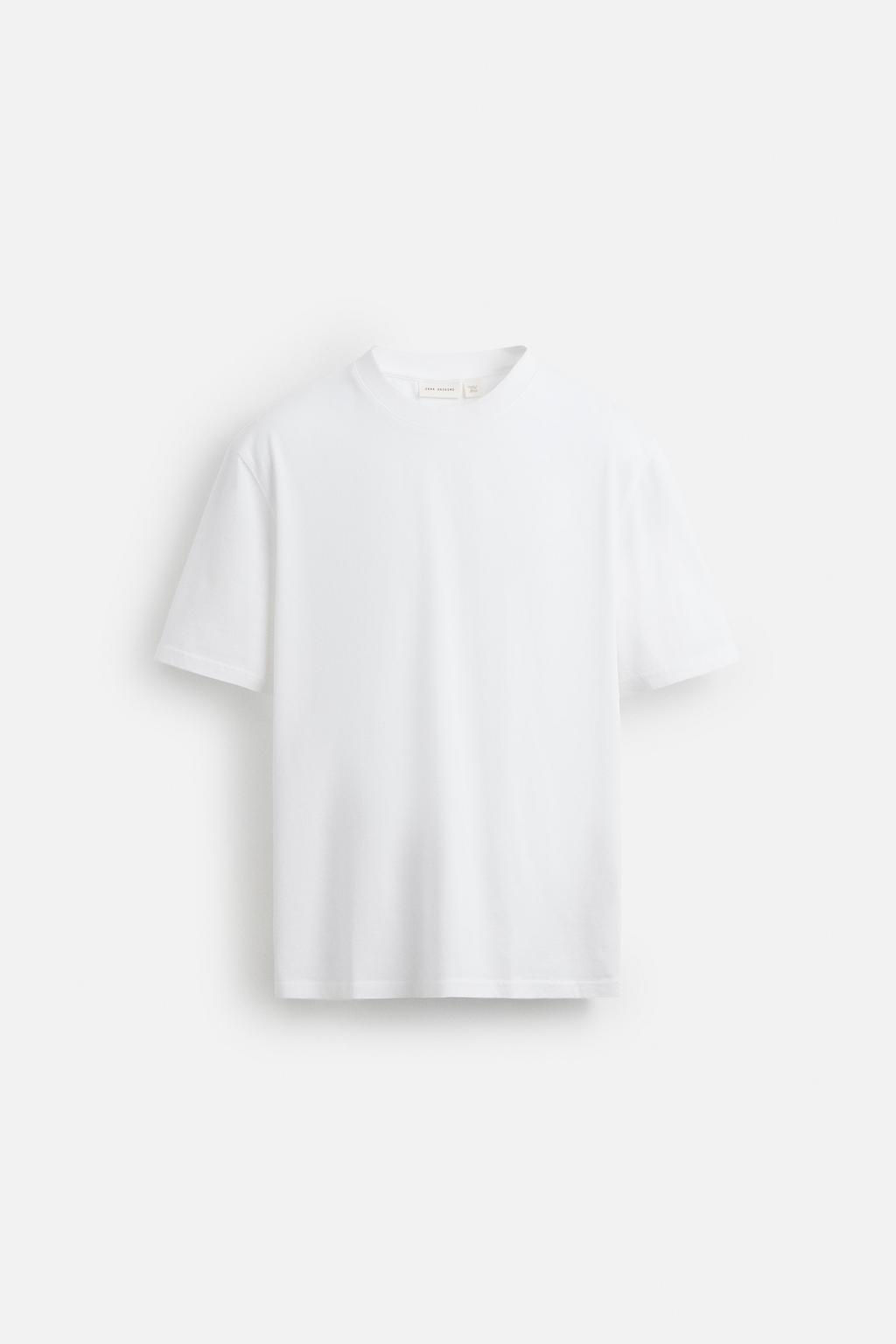 SLIM FIT MEDIUM WEIGHT T-SHIRT - Zara фото 32