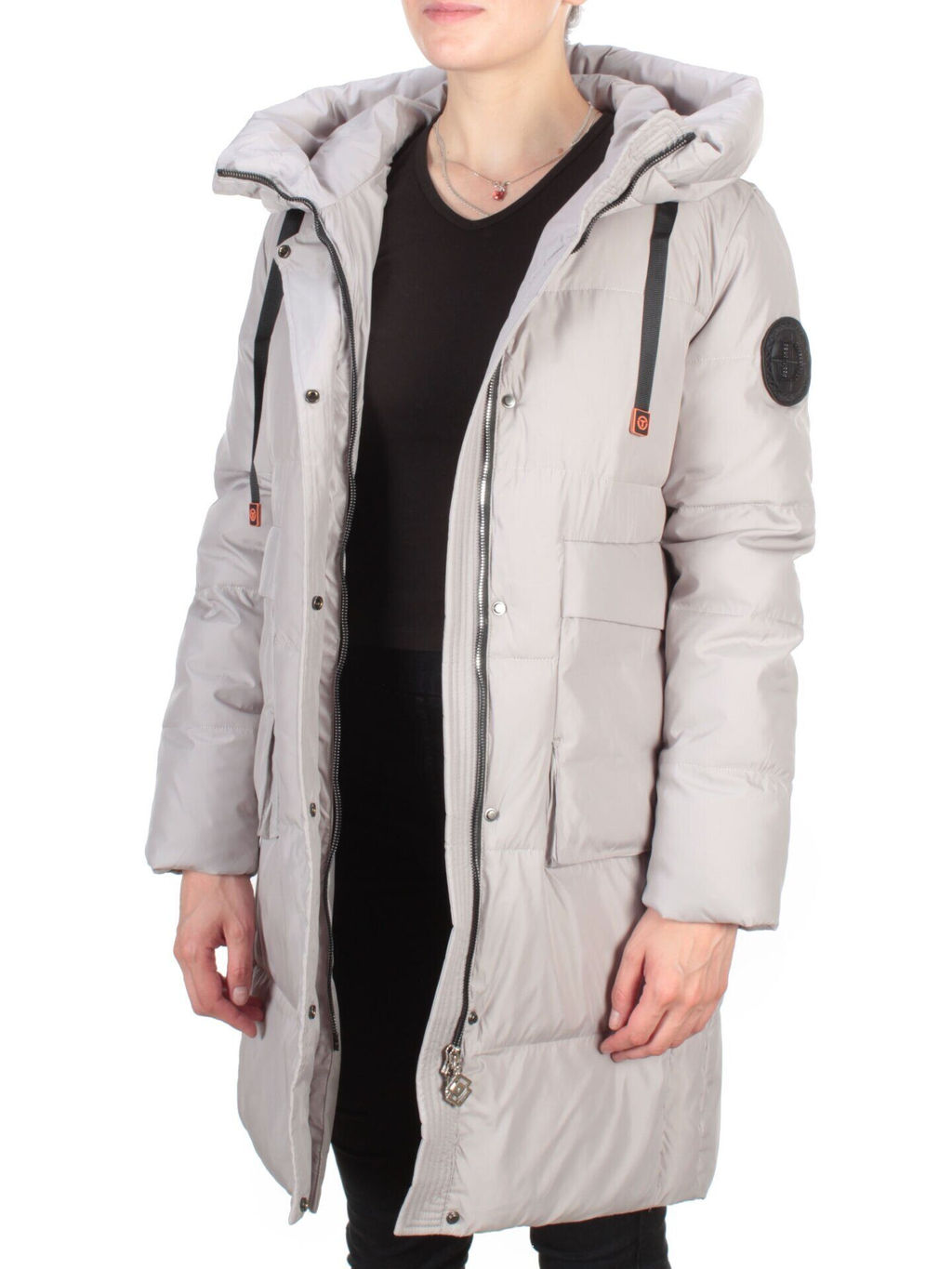 8966 LIGHT GRAY Пальто зимнее женское CLOUD LAG CAT (200 гр. холлофайбер) - Fashion фото 7