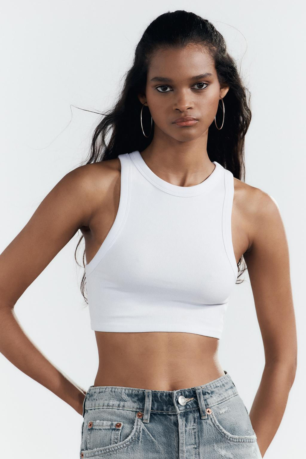 RIBBED STRAPPY TOP - Zara фото 5