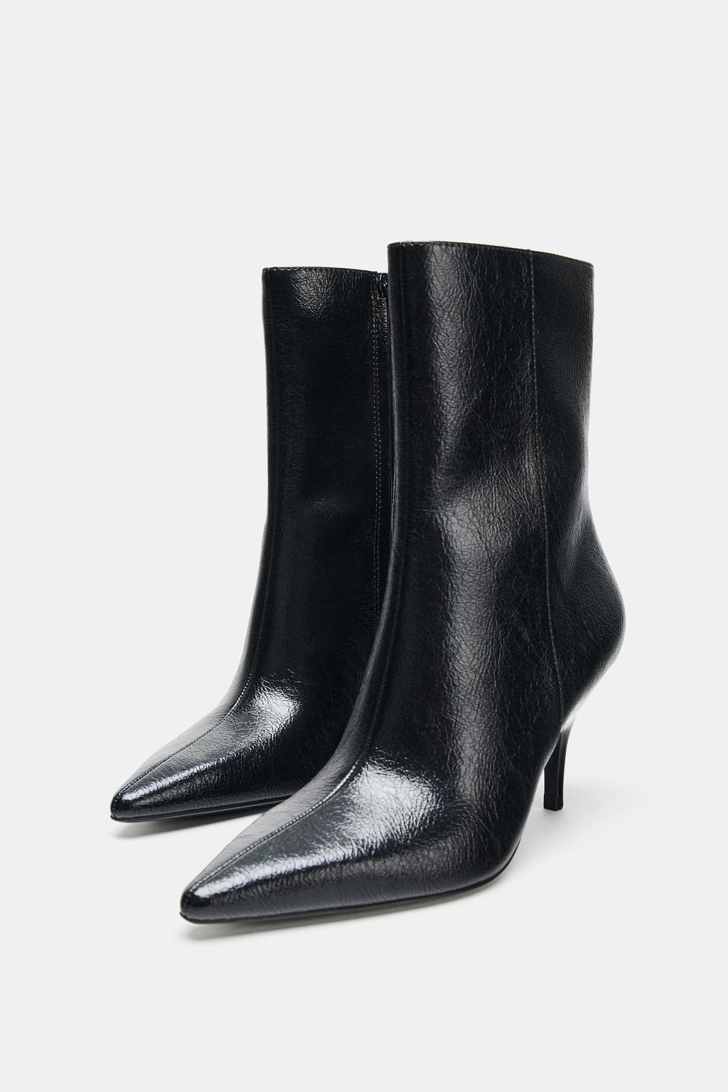 CRACKLED HEEL ANKLE BOOTS - Zara фото 2