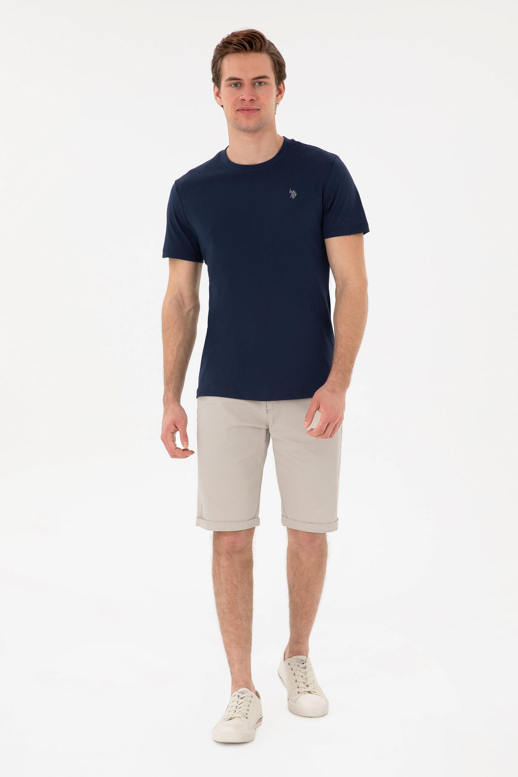 Erkek Regular Fit Bisiklet Yaka Lacivert Basic Ti__rt Sepette S_rpriz _ndirim - U.s. polo assn фото 4