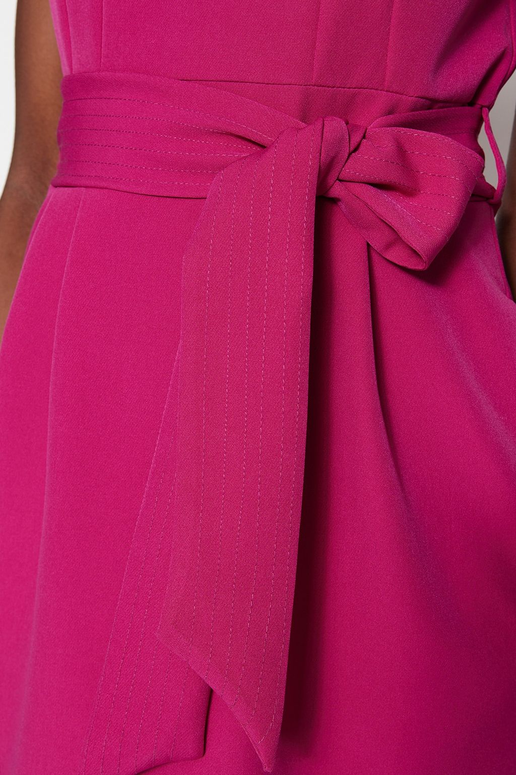 TRENDYOLMILLA Bordo Kusakl? Vucudu Saran Bisiklet Yaka Mini Dokuma Elbise TWOSS19AA0063  фото 20