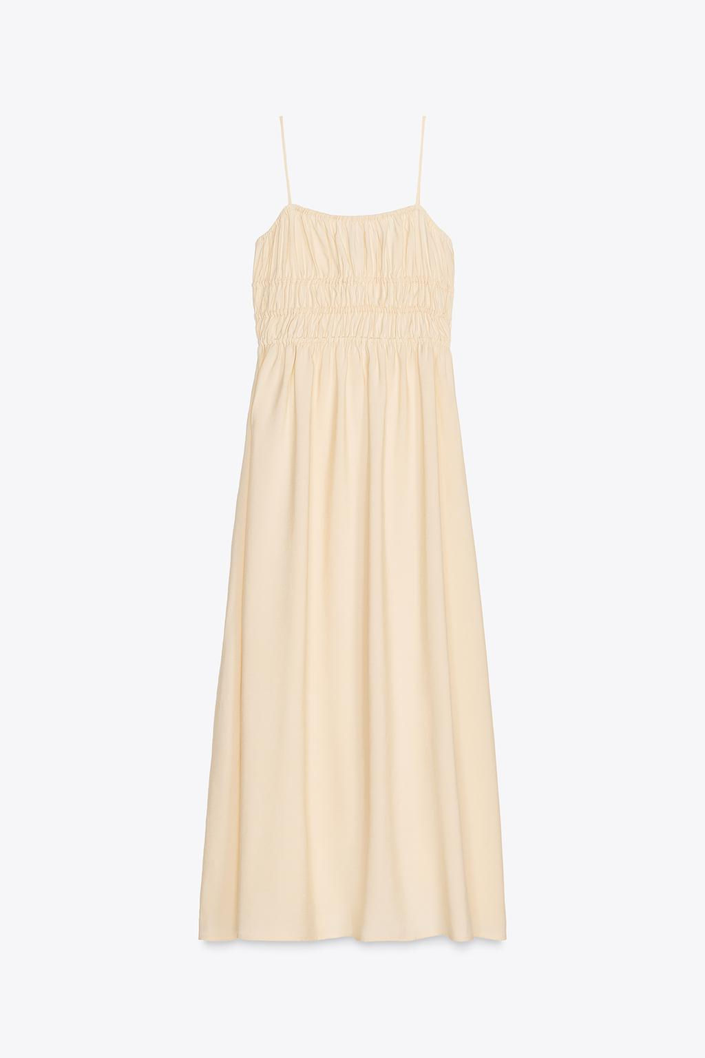 FLOWING MIDI DRESS WITH ELASTICATED DETAIL - Zara фото 5