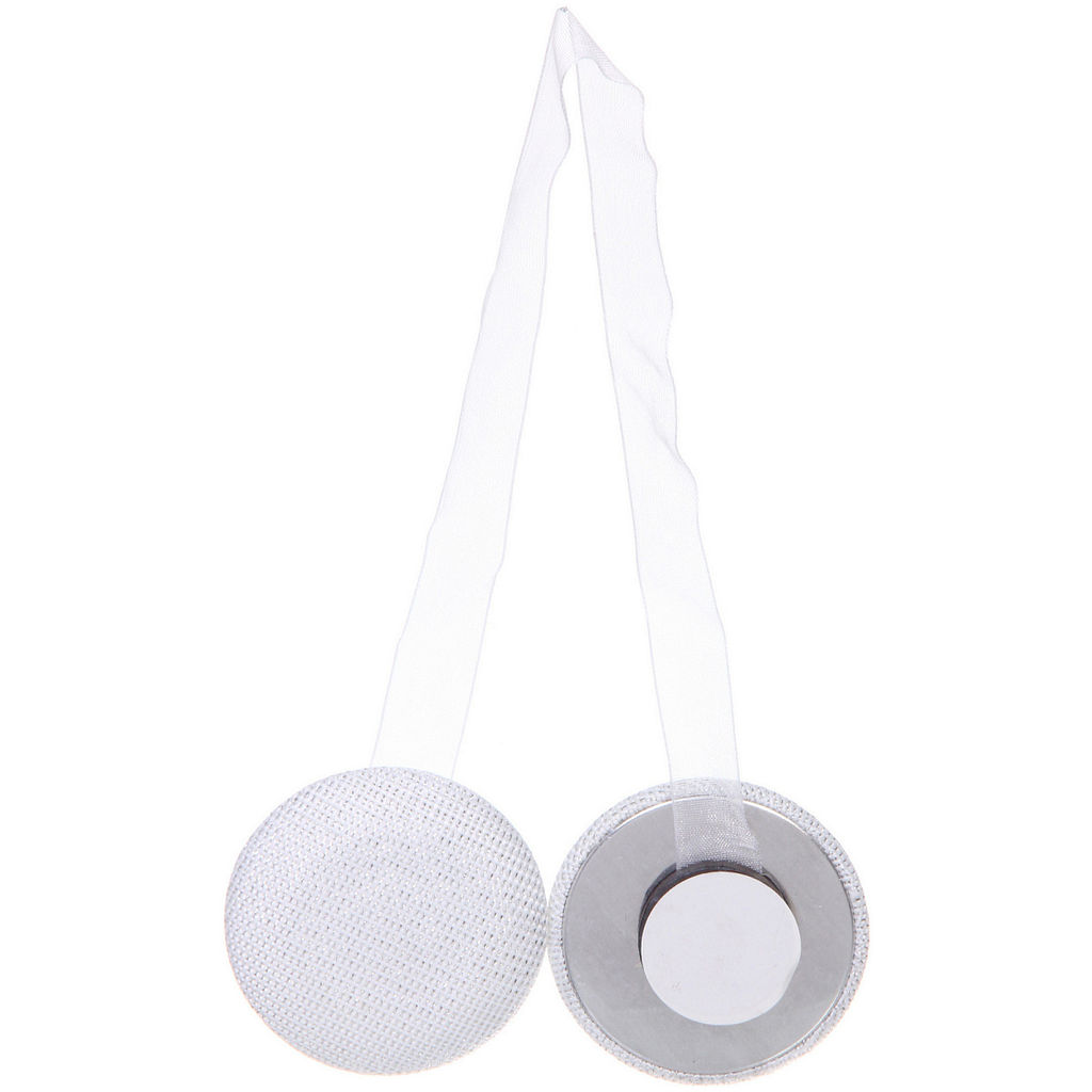 Цена за 4 шт. Подхват для штор на магните "Классика серебро" 5см S1886