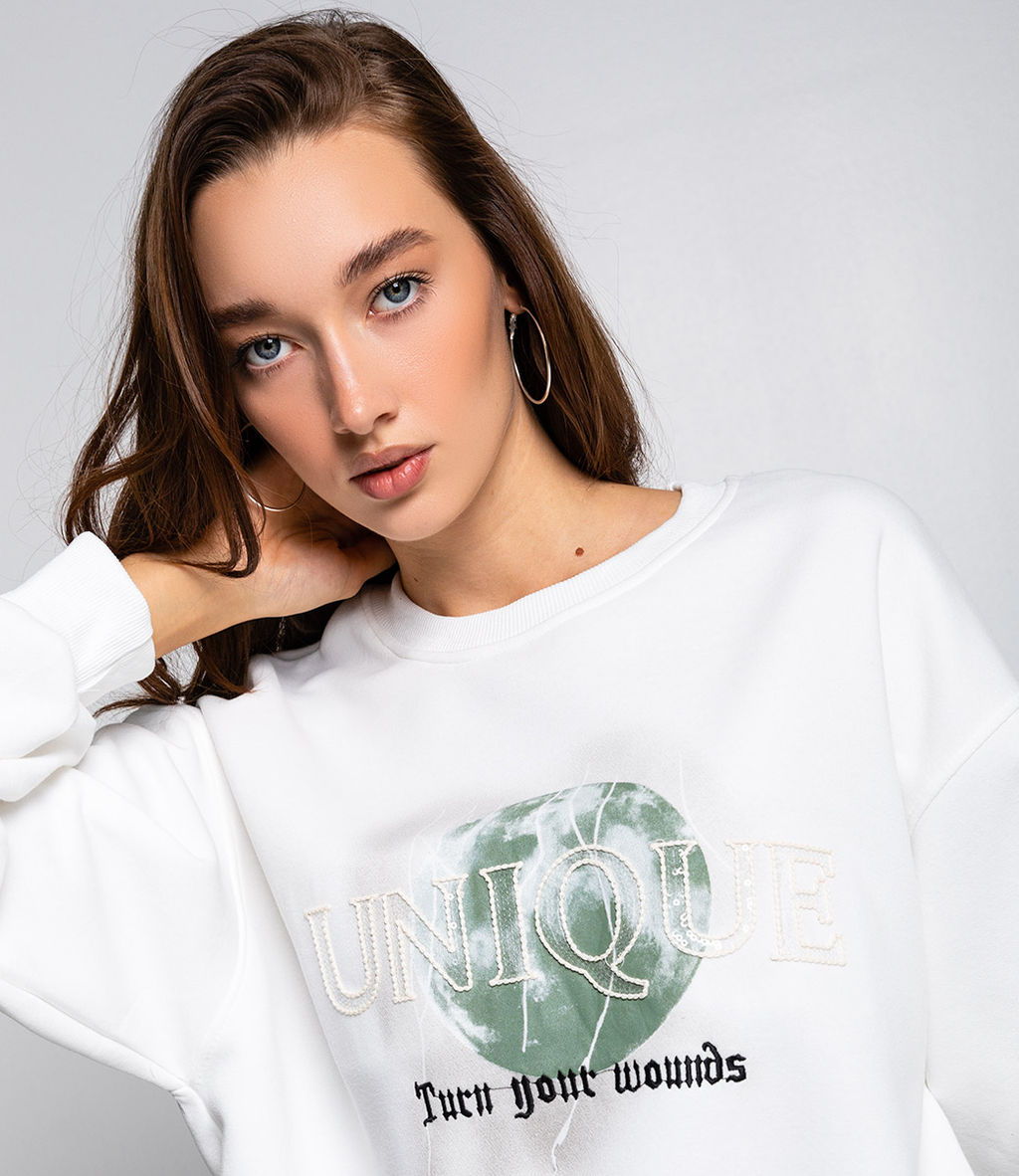 Свитшот #КТ5306 (1), белый - Dommod фото 5