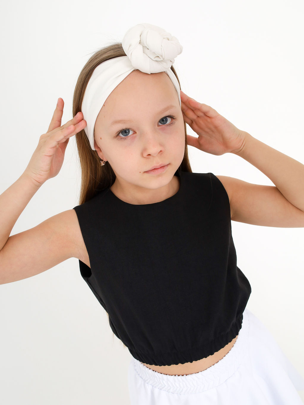 Солоха льняная с узлом, белая - Inzibe фото 5