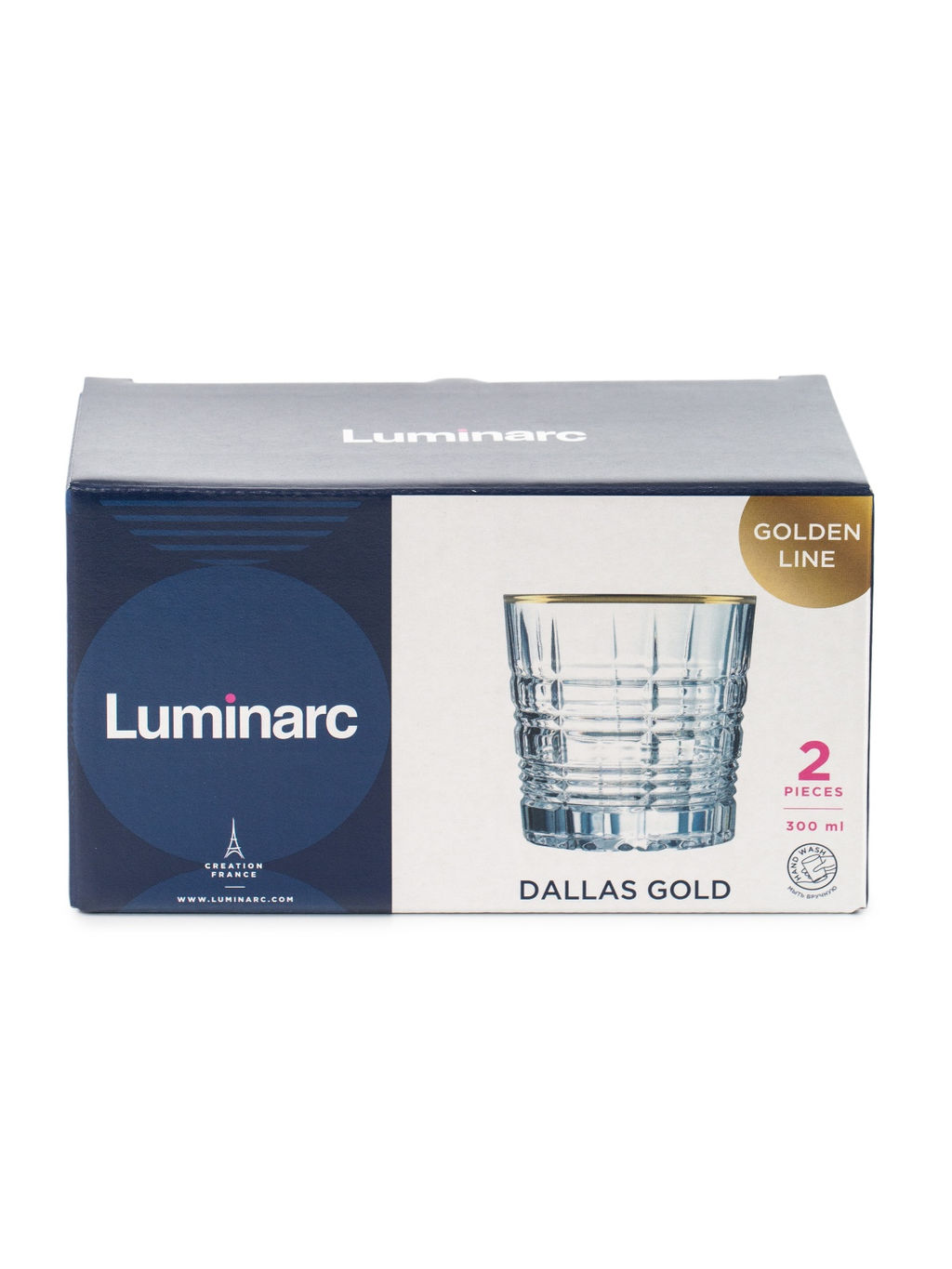 Стакан низкий ДАЛЛАС ГОЛД 2шт 300мл