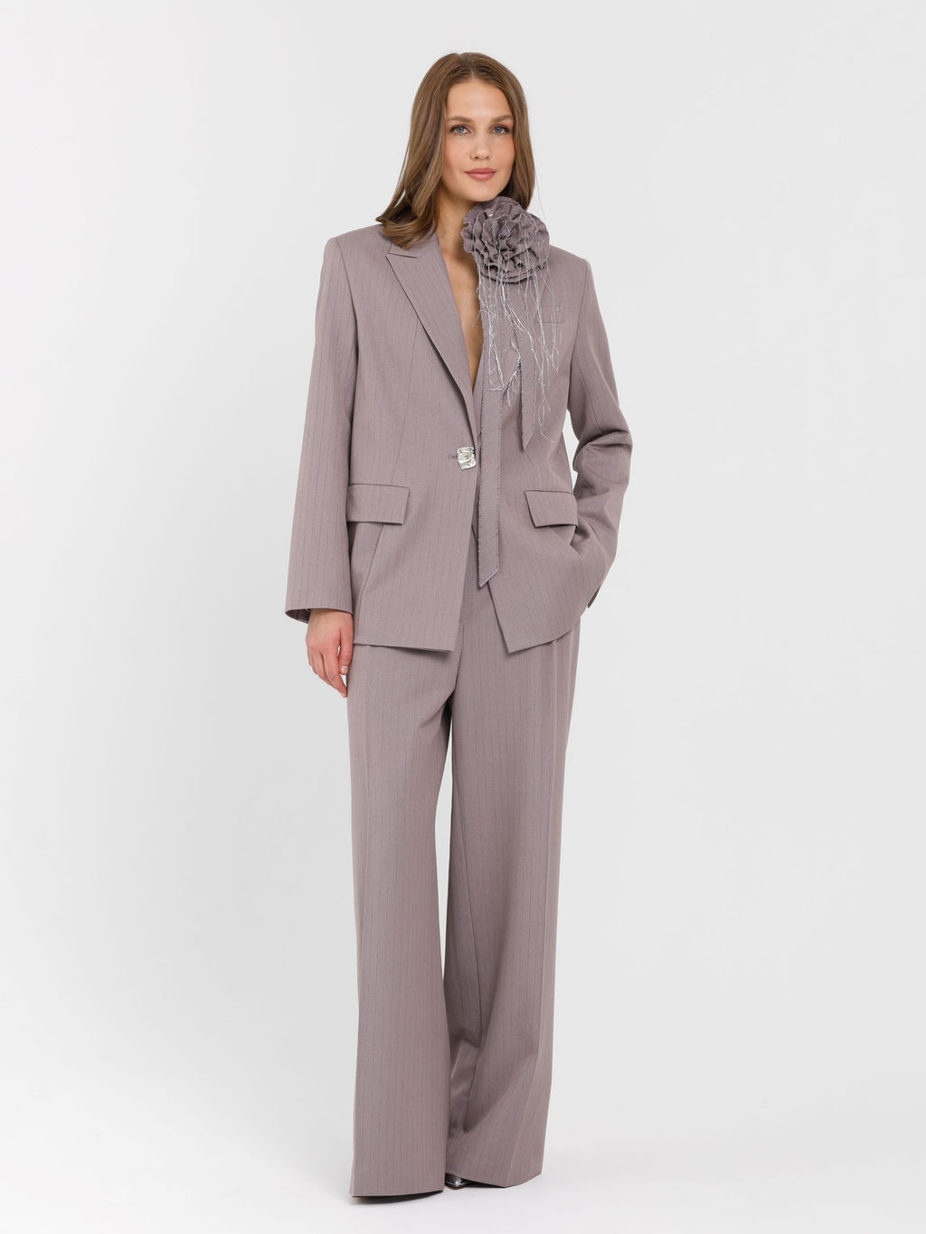 Жакет оверсайз в полоску