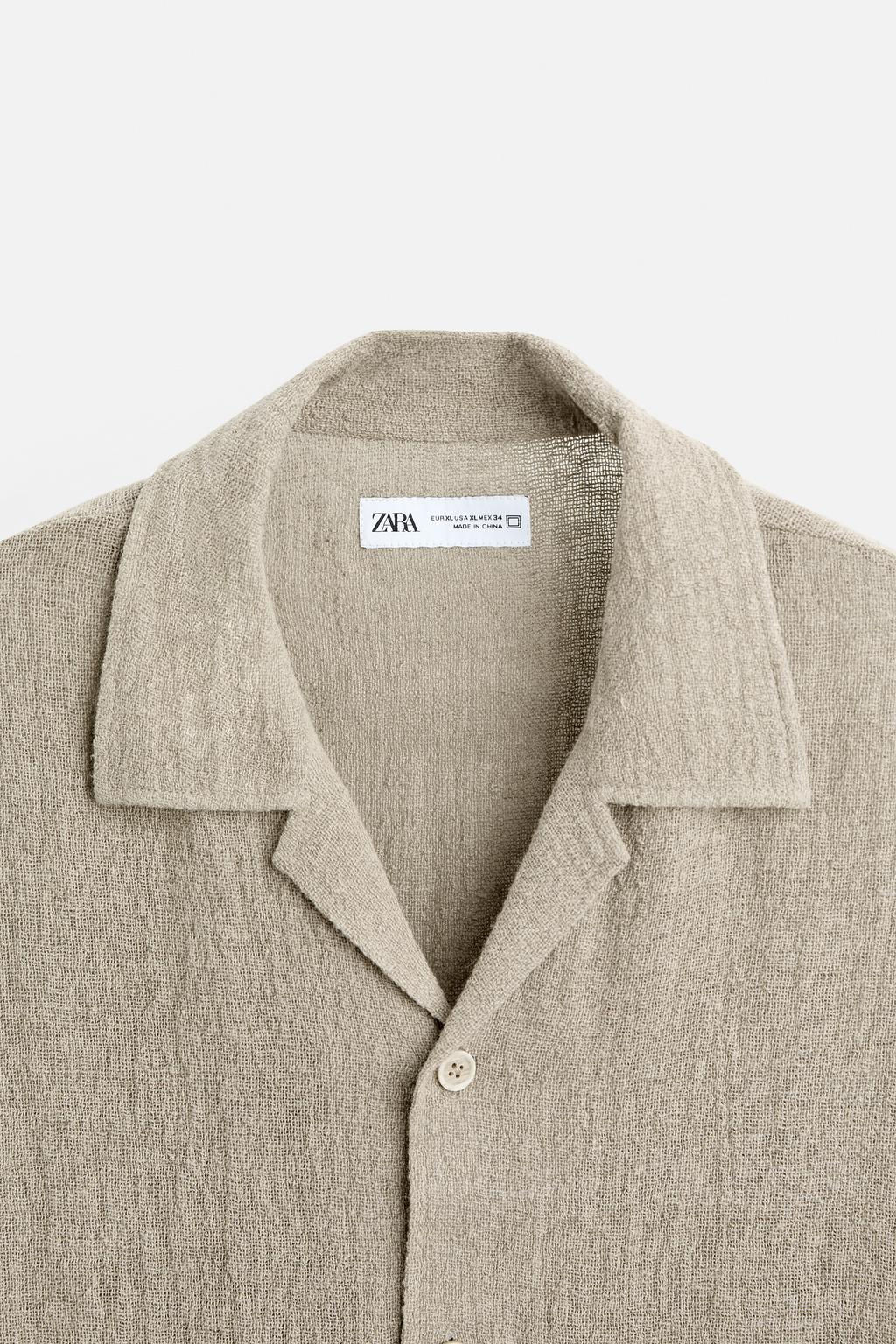 100% LINEN OVERSIZE FIT SHIRT - Zara фото 8