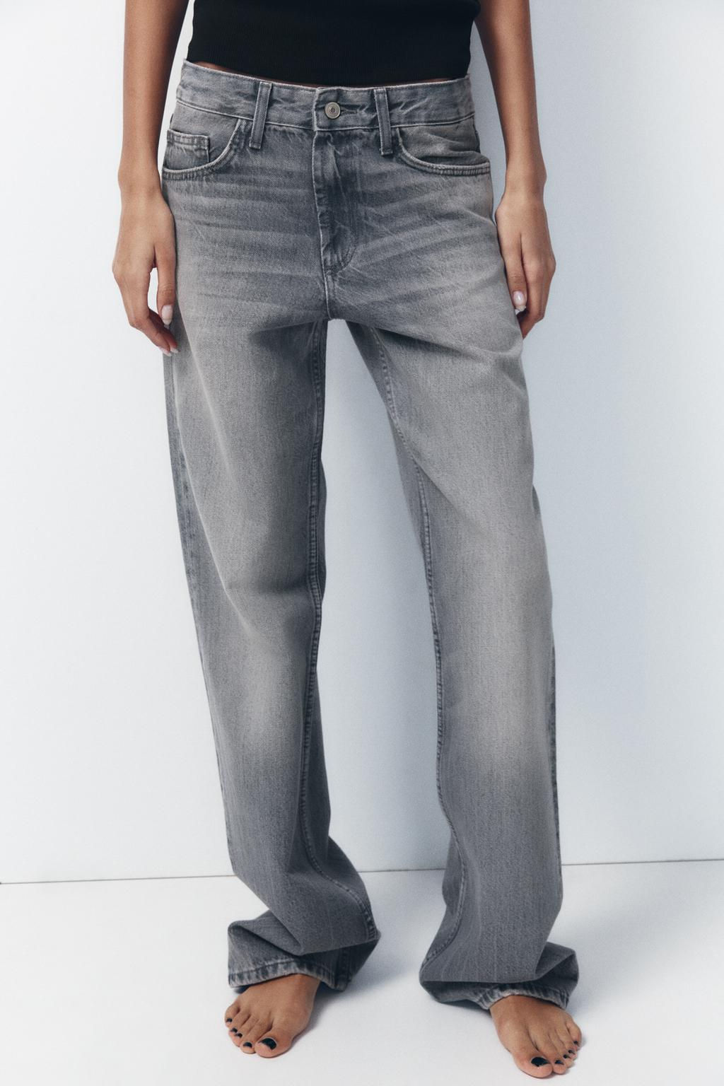 TRF WIDE-LEG MID-RISE FULL LENGTH JEANS - Zara фото 2