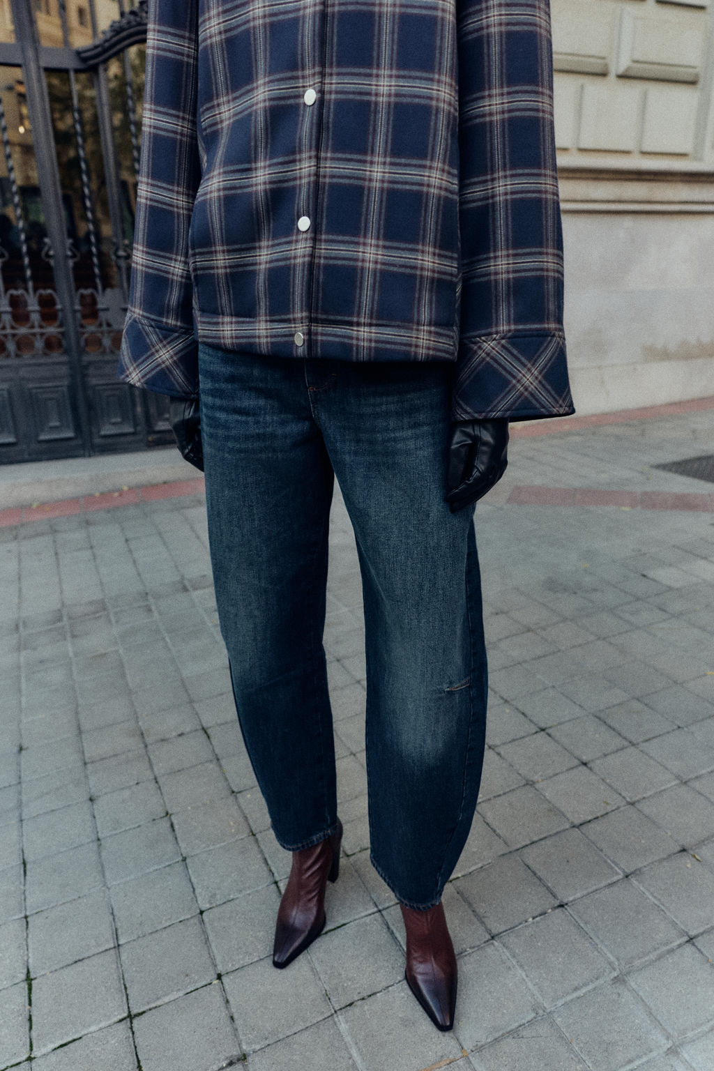 LEATHER -STYLE HEEL ANKLE BOOTS - Zara фото 9