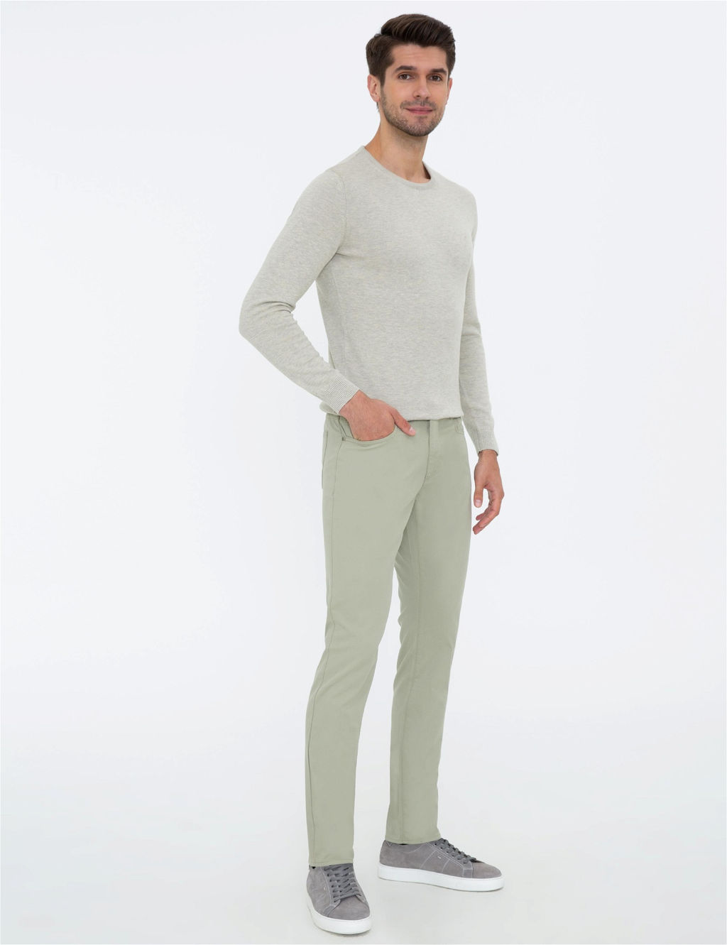 Su Ye_ili Slim Fit Kanvas Pantolon - Pierre cardin фото 3