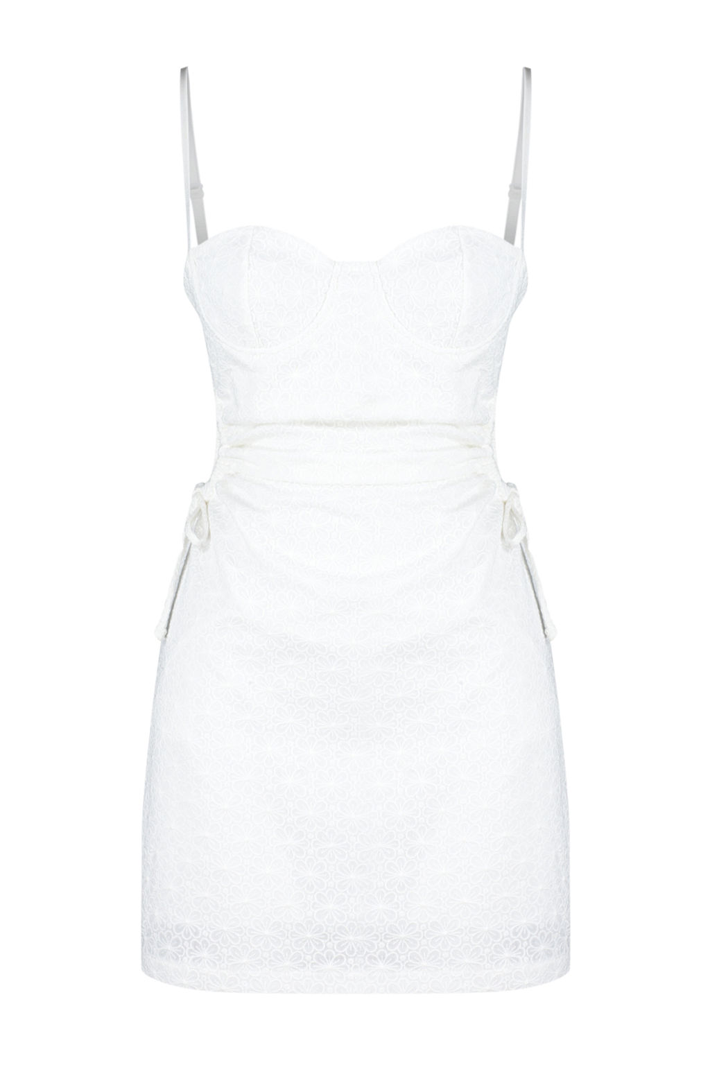 Limited Edition Beyaz Brode Dokuma K?sa Elbise TPRSS24EL00141 - Trendyolmilla фото 6