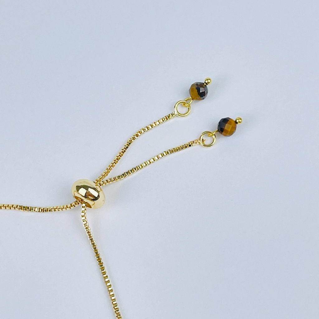 Браслет (Манипура) регулируемый из Цитрина, Кальцита и Тигрового глаза - Радуга самоцветов фото 3