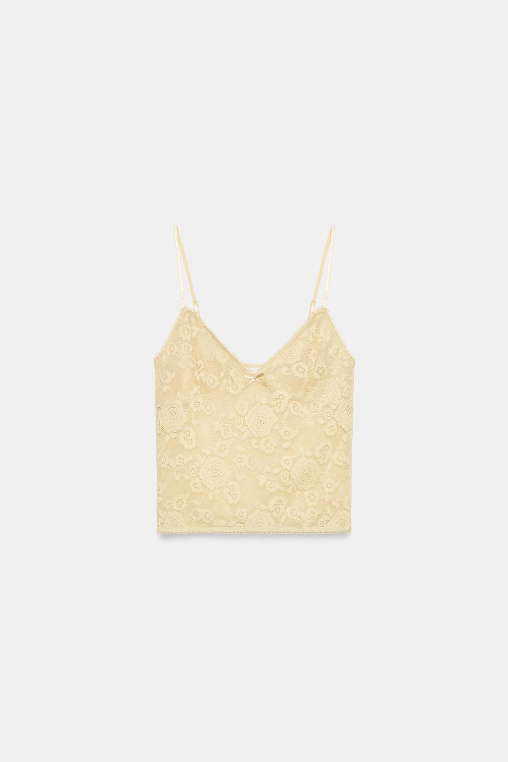 LACE STRAP TOP - Zara фото 5