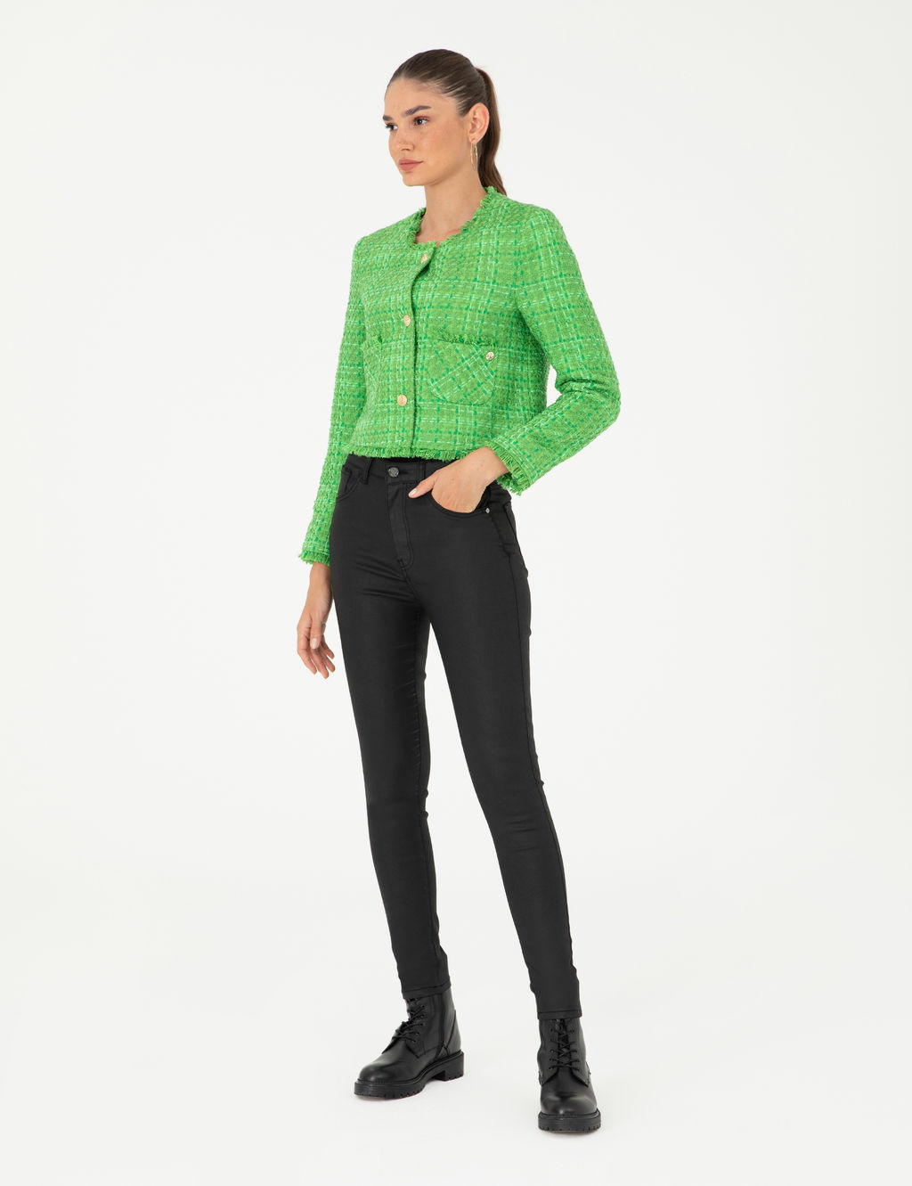 Siyah Skinny Fit Jean Pantolon