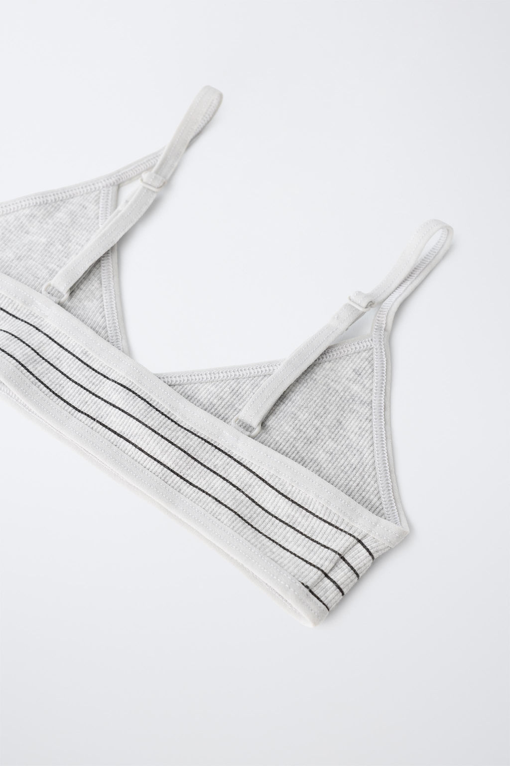 8-14 A?OS/ PACK TRES TOPS RIB / Blanco / Gris - Zara фото 2