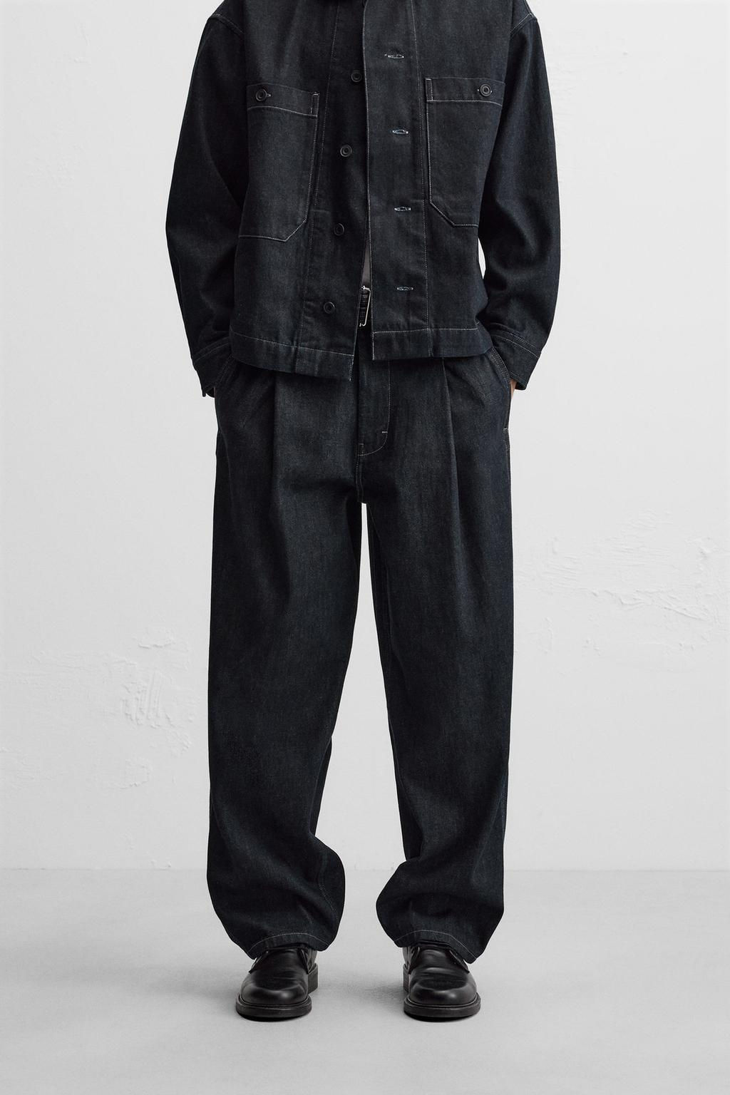 PLEATED JEANS WITH BELT - Zara фото 2