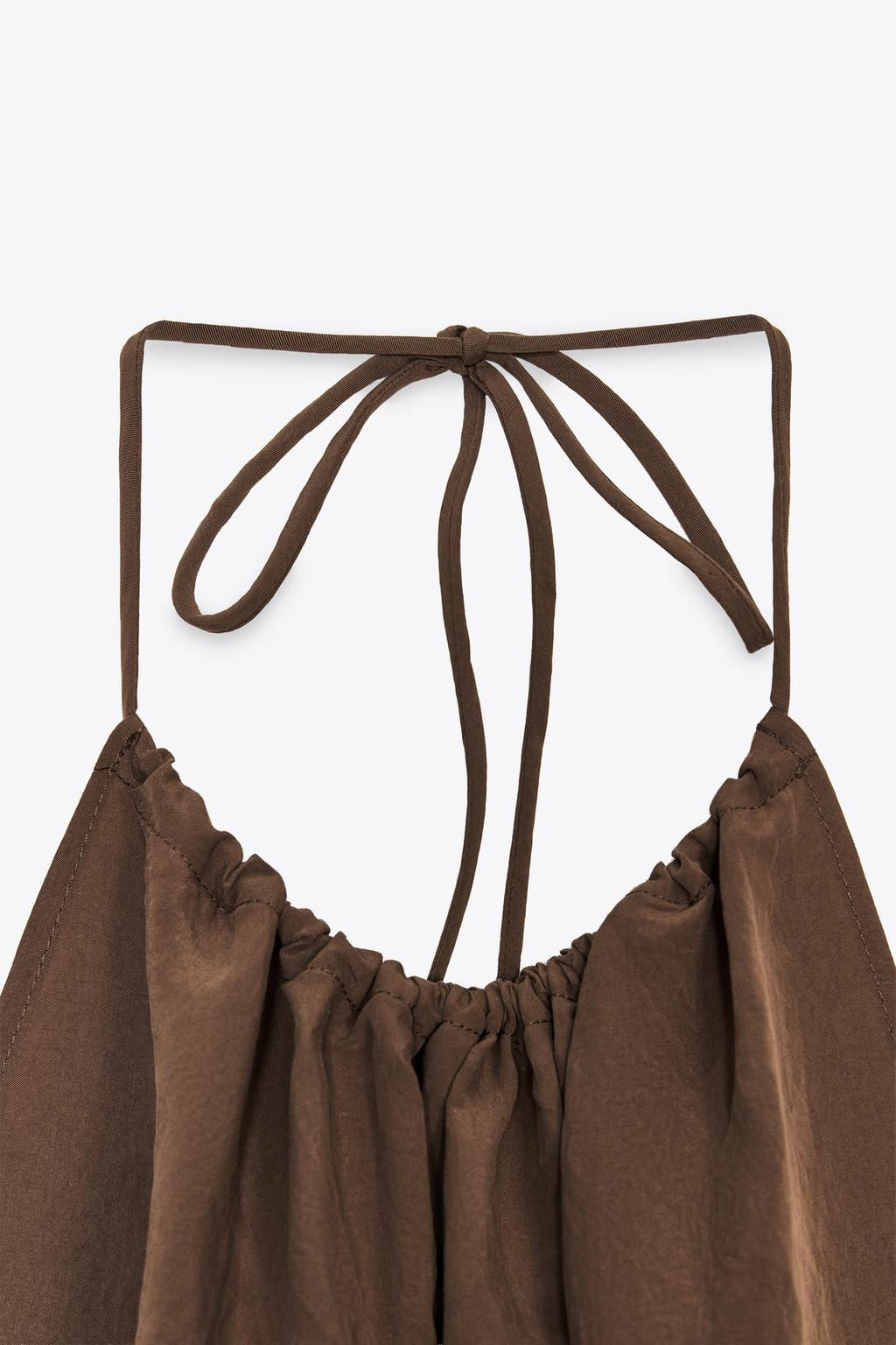 FLOWING OPEN BACK HALTERNECK DRESS - Zara фото 8