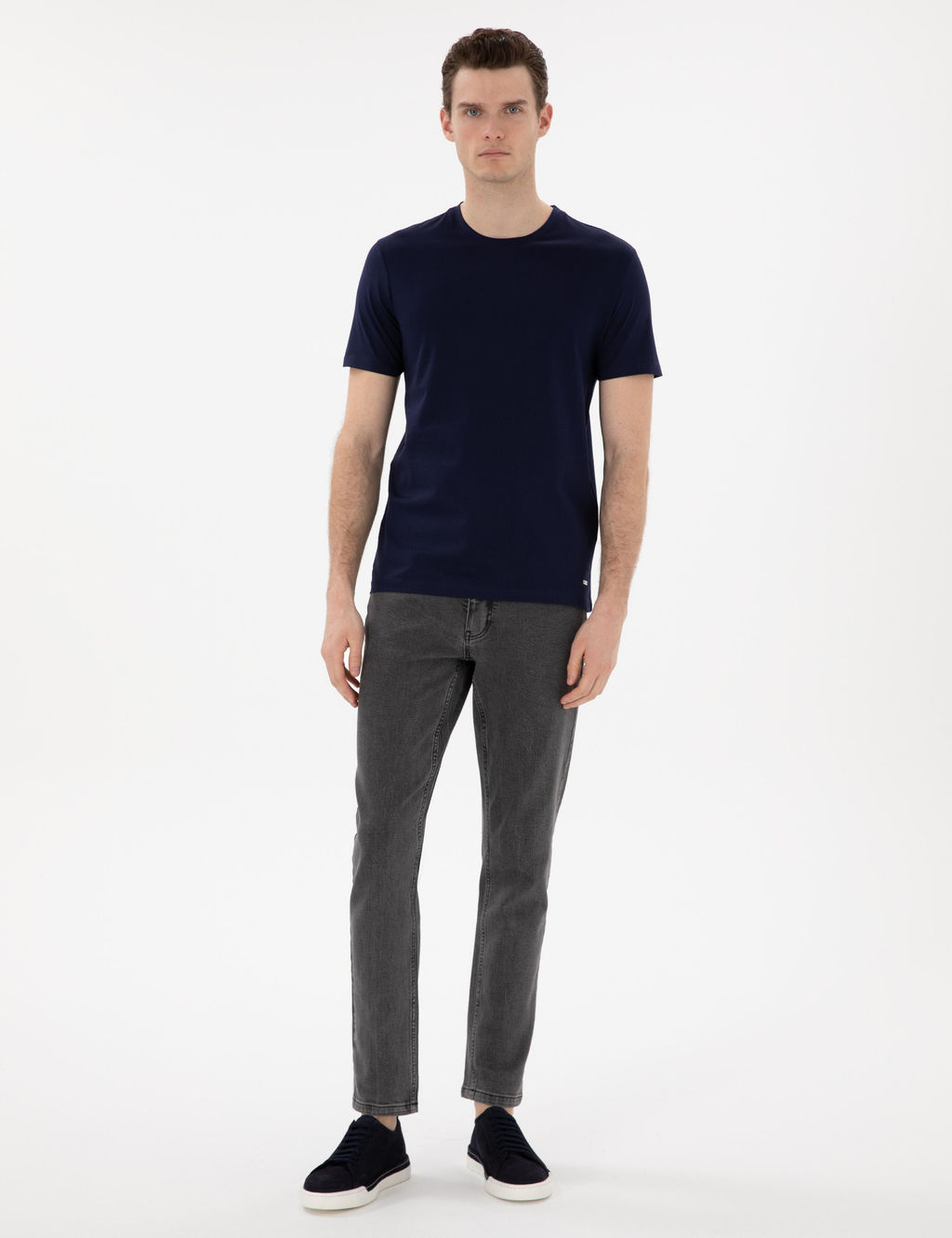 Lacivert Slim Fit Merserize Basic Ti__rt - Pierre cardin фото 4