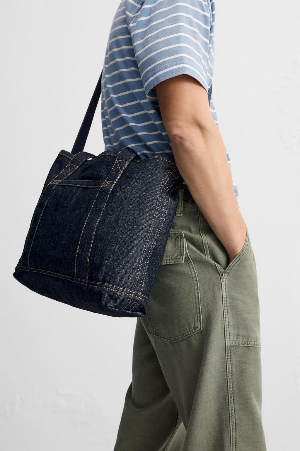DENIM TOTE BAG - Zara фото 6