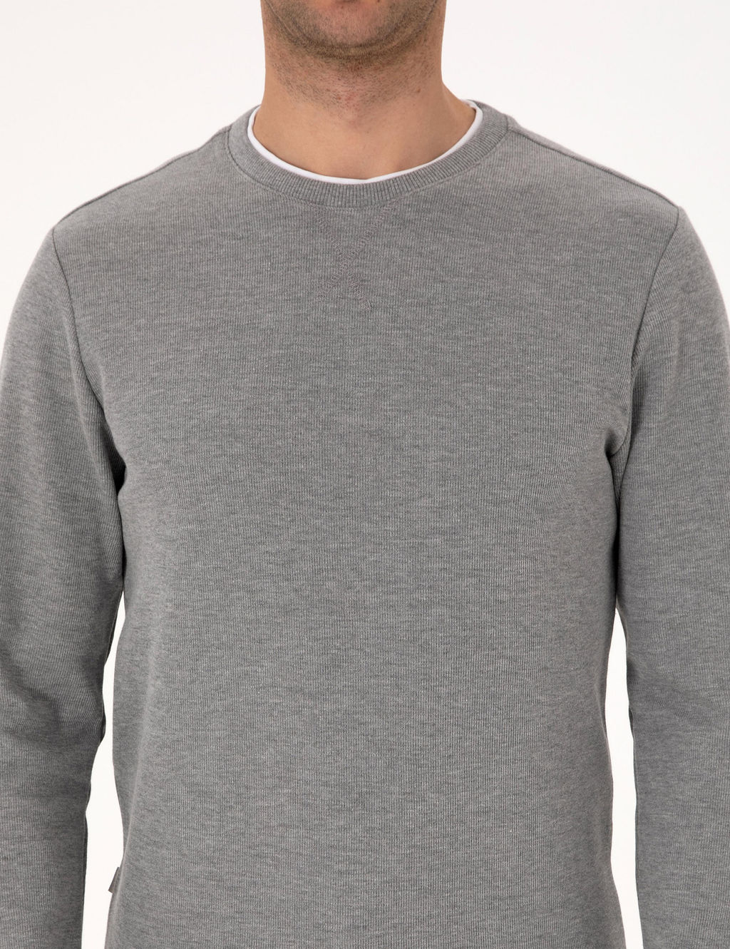 Gri Melanj Regular Fit Sweatshirt - Pierre cardin фото 6