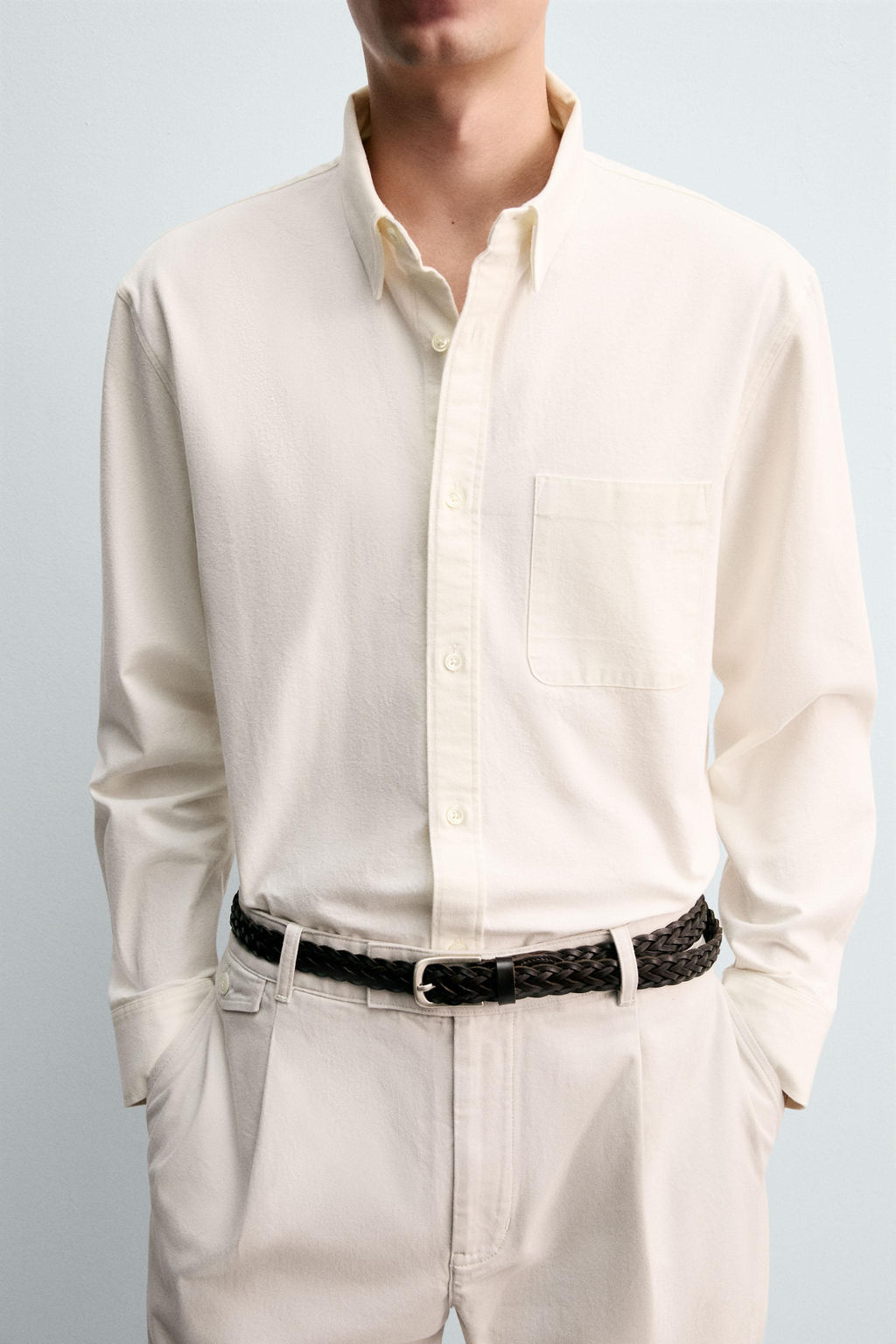 RELAXED FIT DENIM SHIRT - Zara фото 6