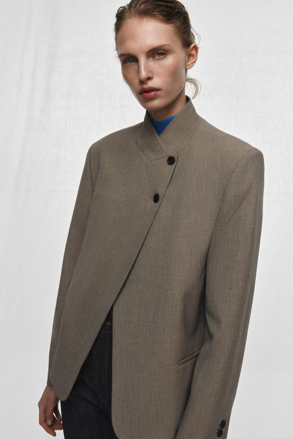 HIGH NECK BLAZER ZW COLLECTION - Zara фото 7